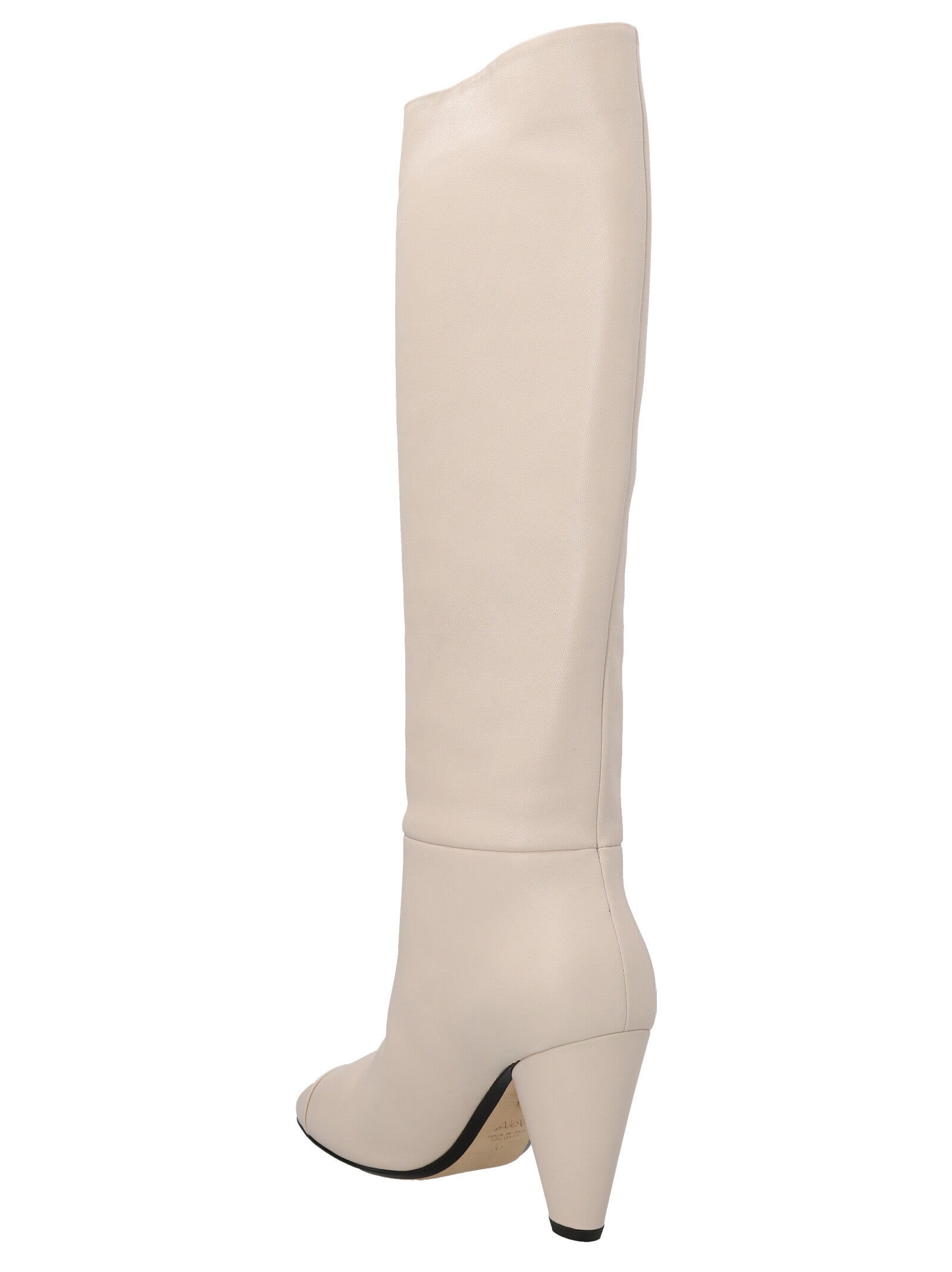 ALEVÌ White Leather Over The Women's Knee