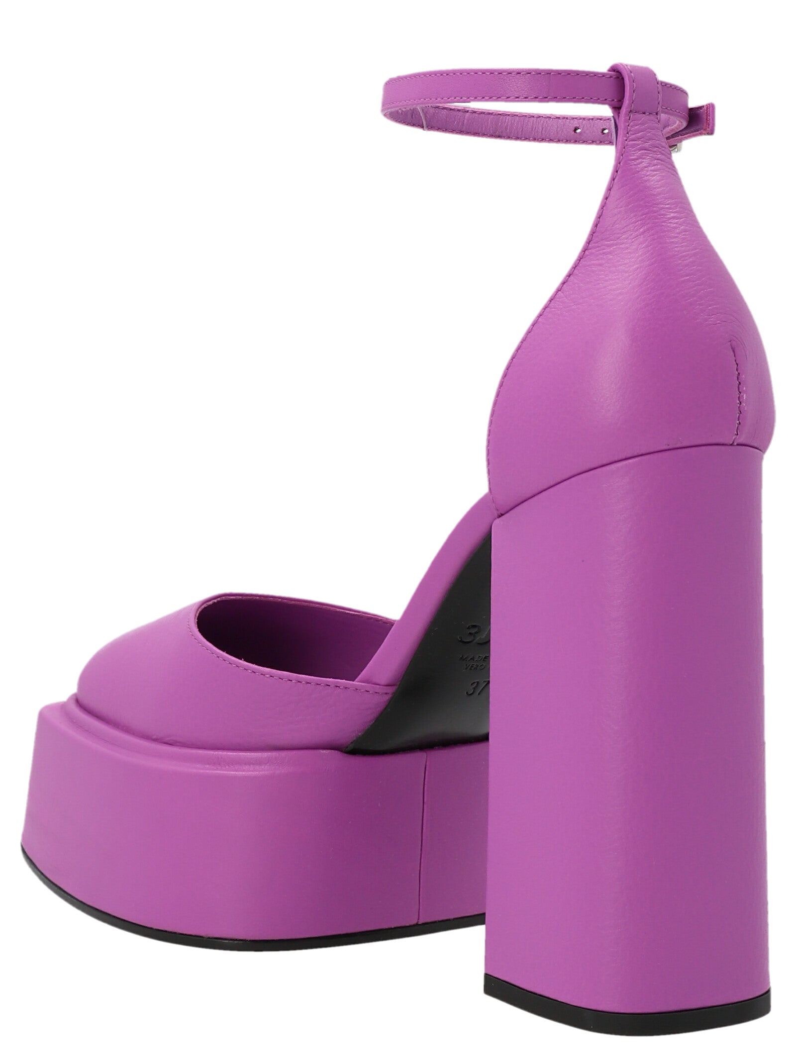 3Juin Purple Leather High Heel Women's Pumps