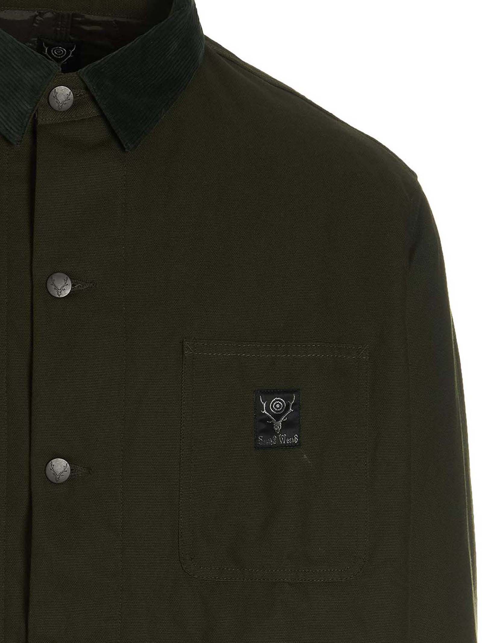 SOUTH2 WEST8 Bicolor Cotton Full-Length Men's Jacket