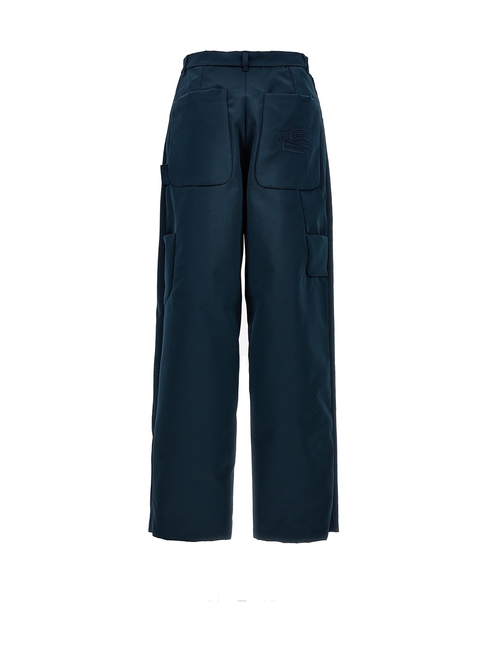 Etro Blue Polyester Cargo Women's Pants