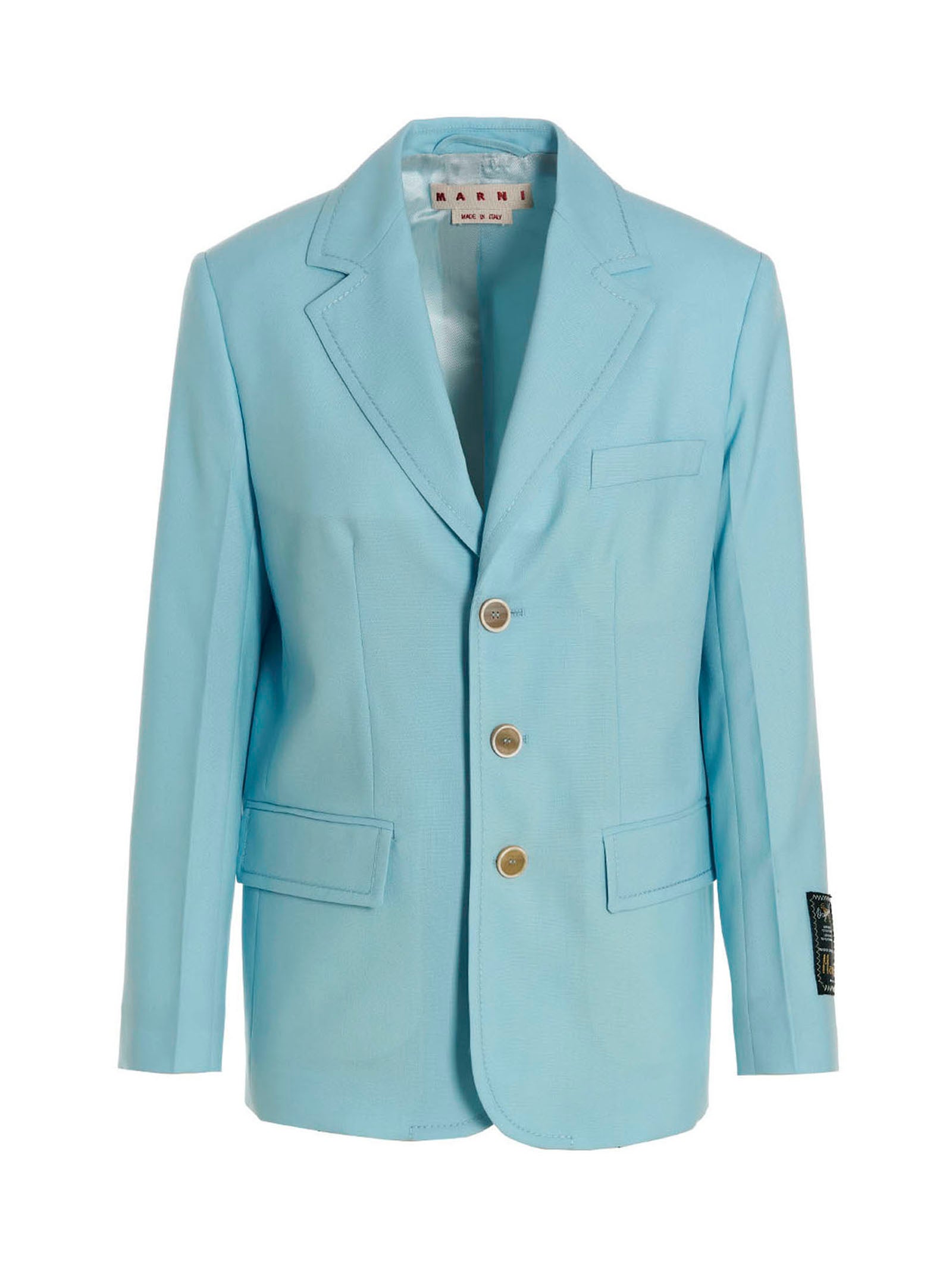 Marni Blue Virgin Wool Women's Blazer