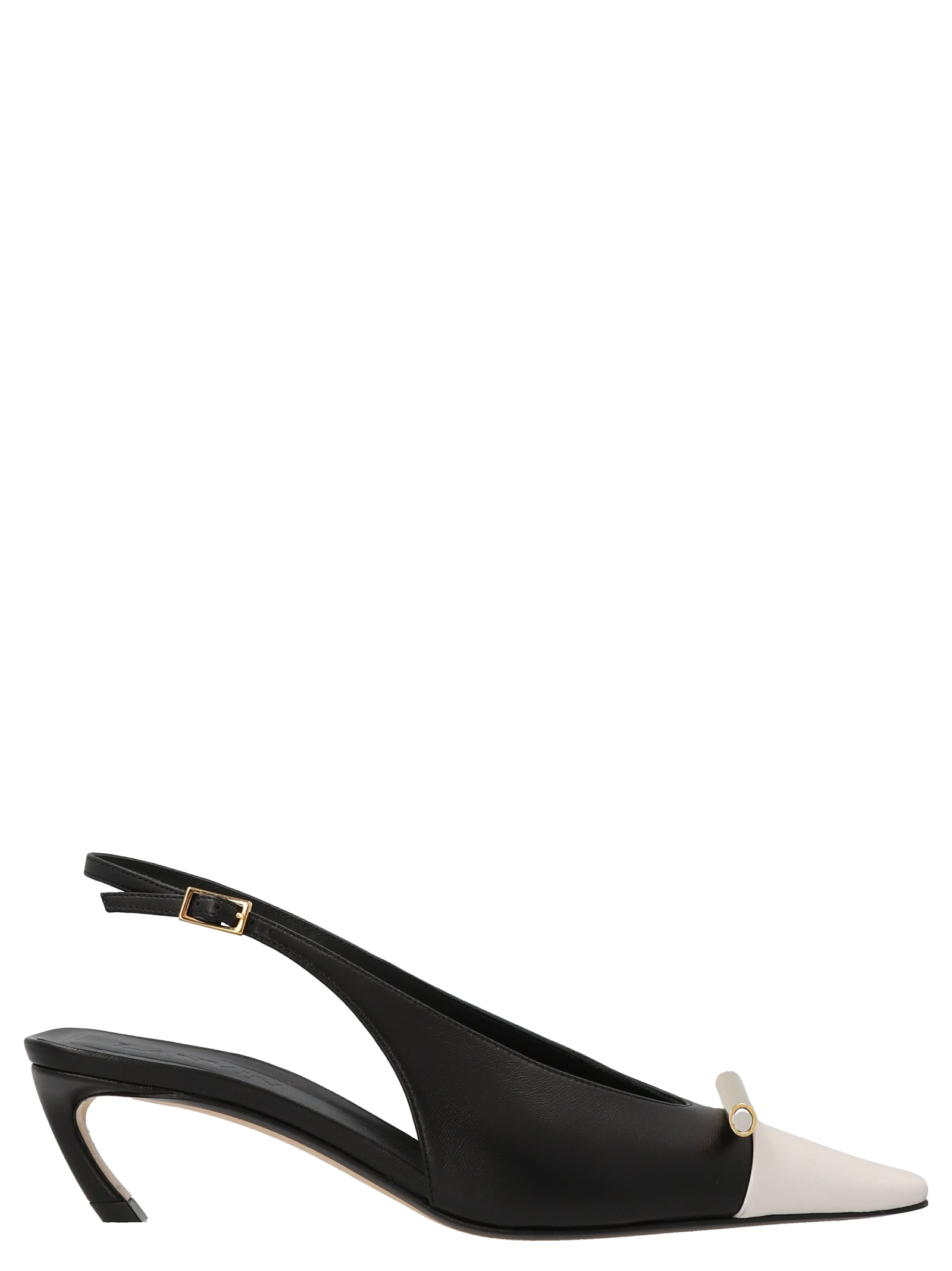 Lanvin Bicolor Goatskin Mid Heel Women's Pumps