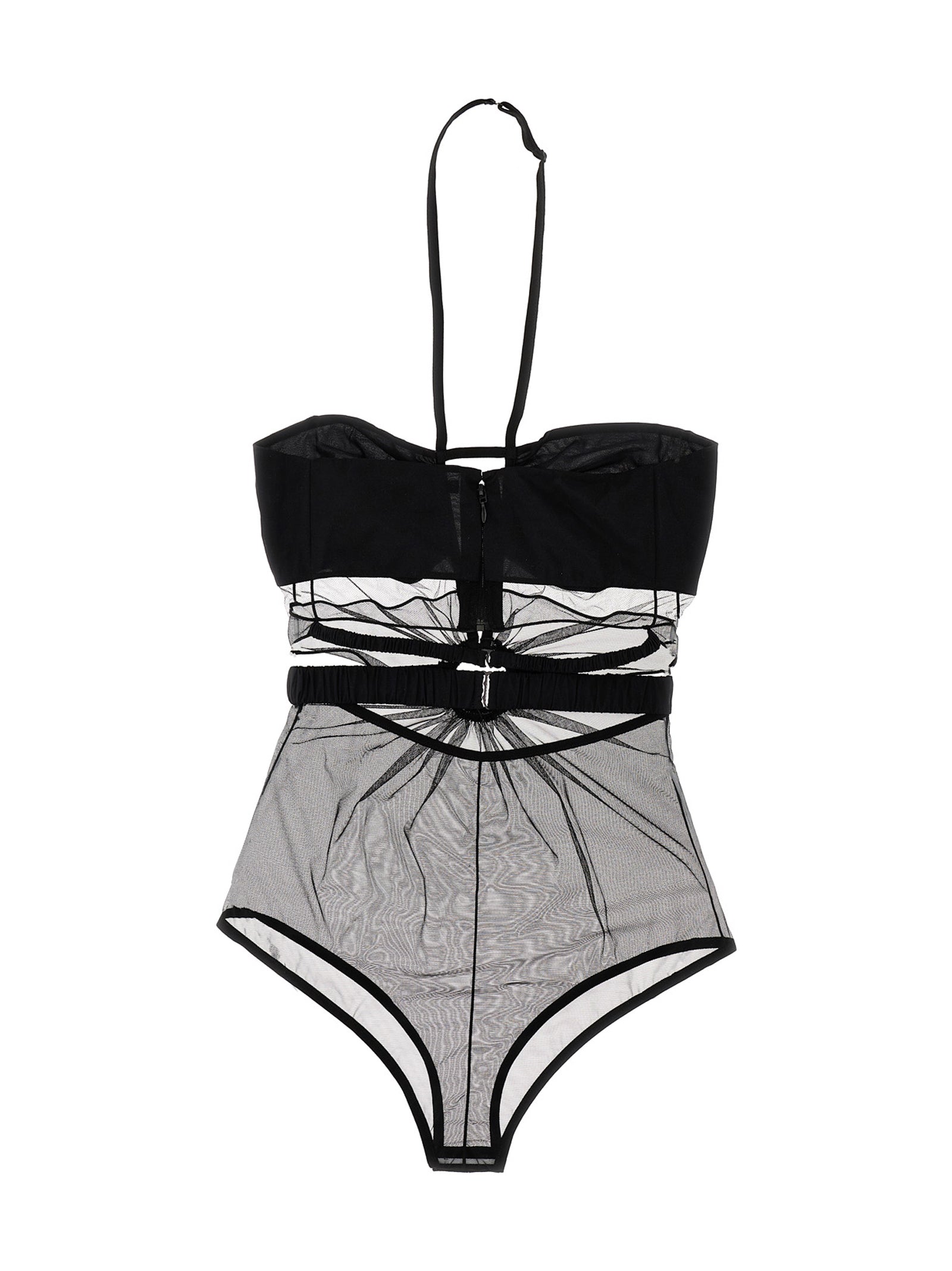 Nensi Dojaka Black Polyamide Women's Bodysuit