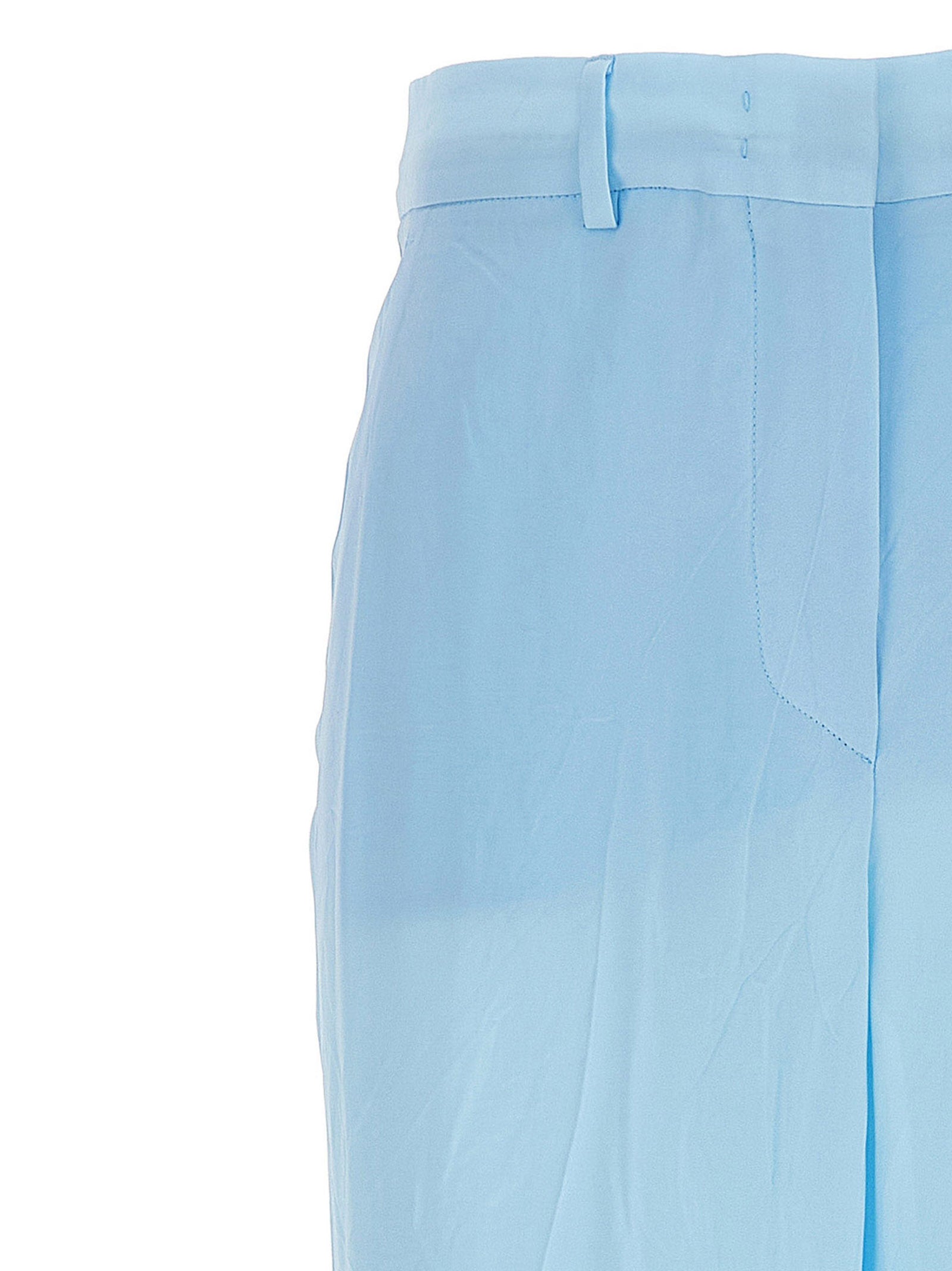 Sportmax Blue Viscose Casual Women's Pants
