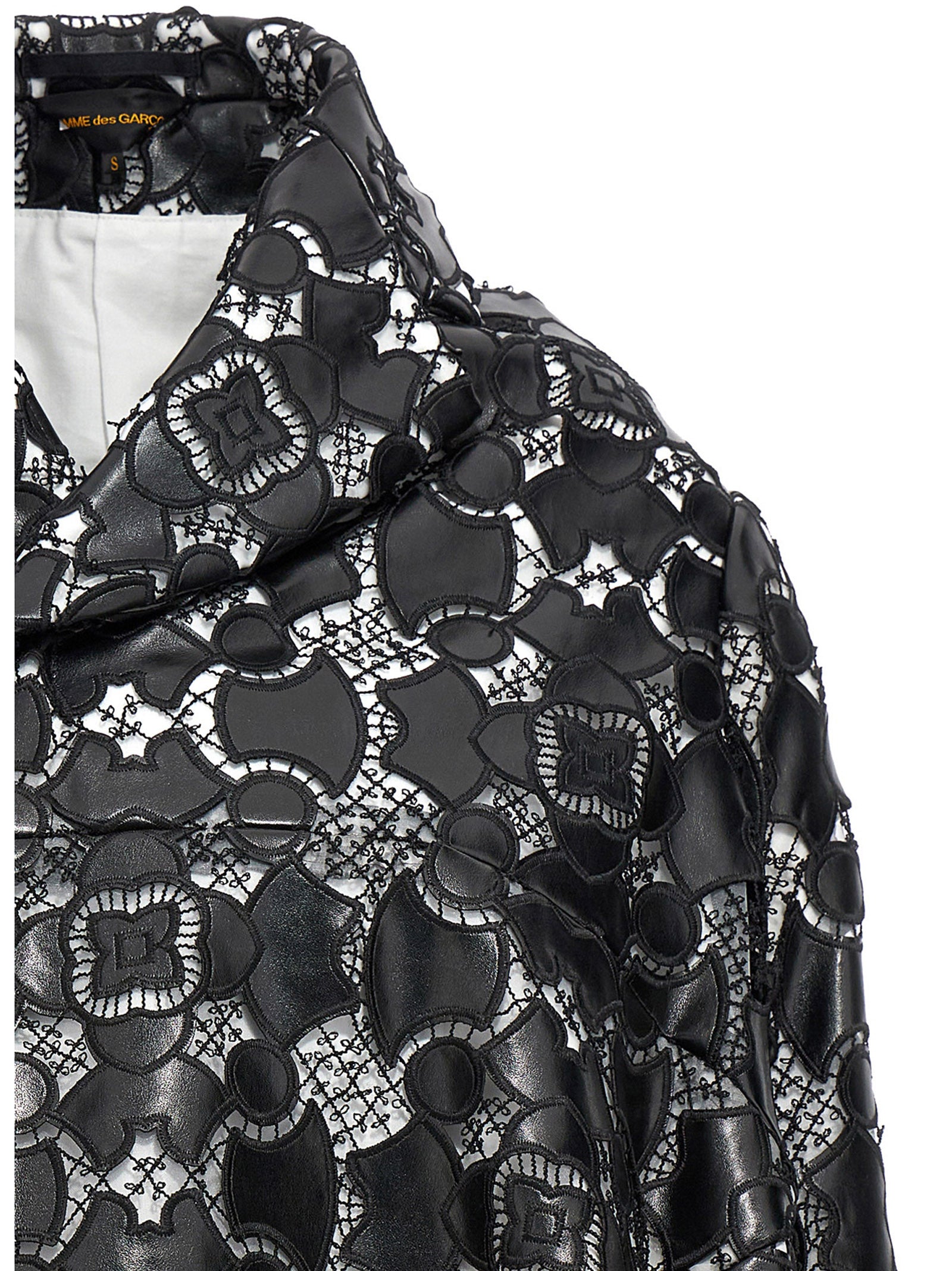 Comme Des Garçons Bicolor Polyethylene Leather Women's Jacket