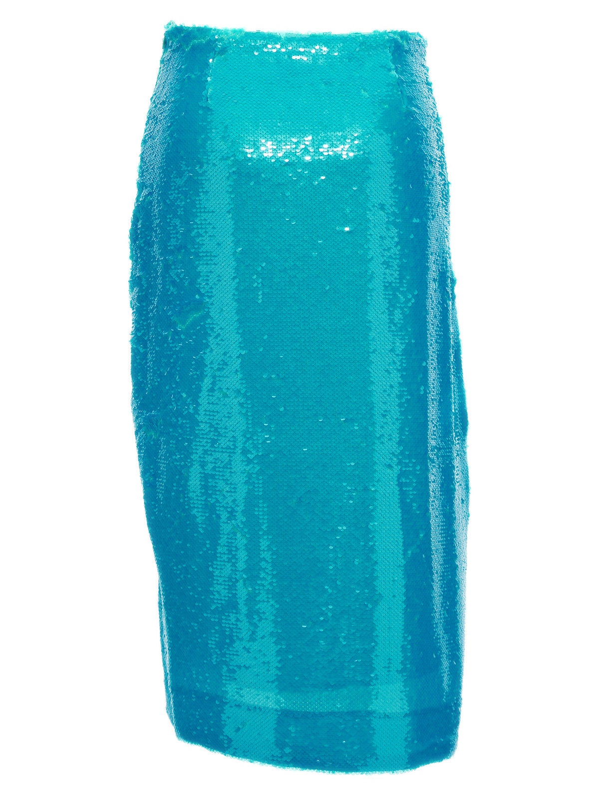 Ganni Blue Recycled Polyester Midi Women's Skirt
