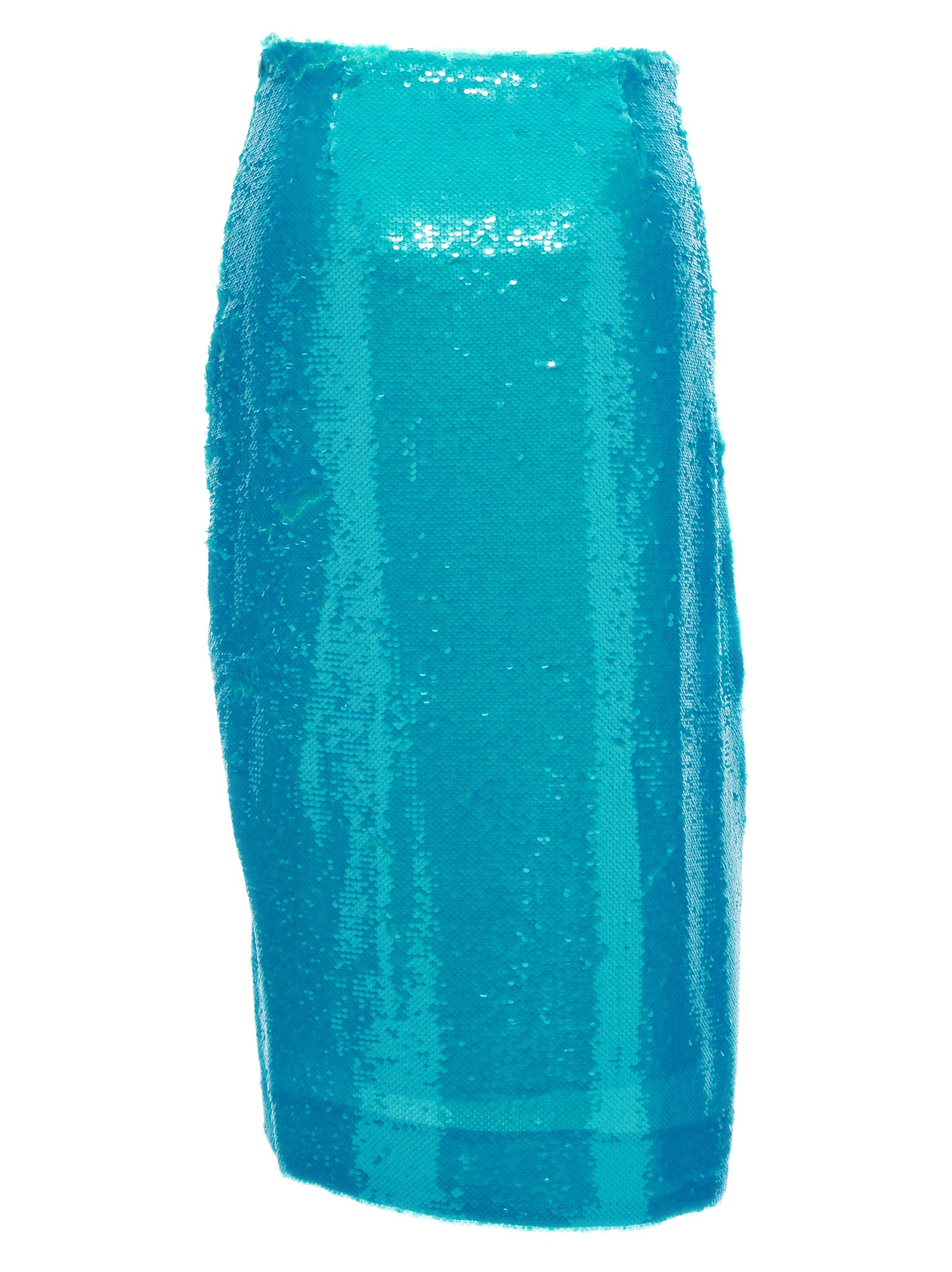 Ganni Blue Recycled Polyester Midi Women's Skirt