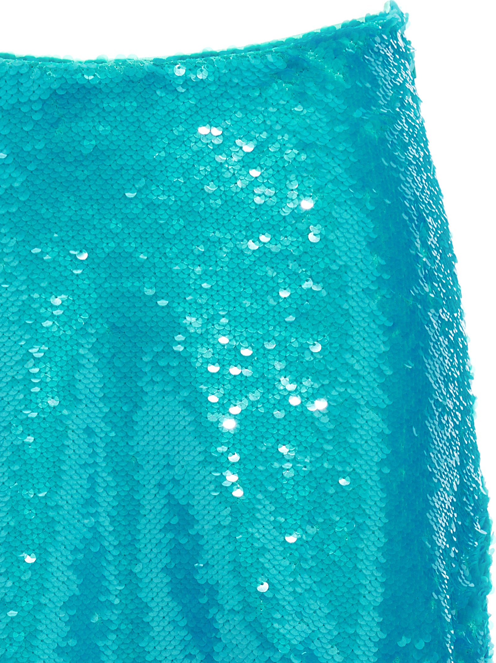 Ganni Blue Recycled Polyester Midi Women's Skirt