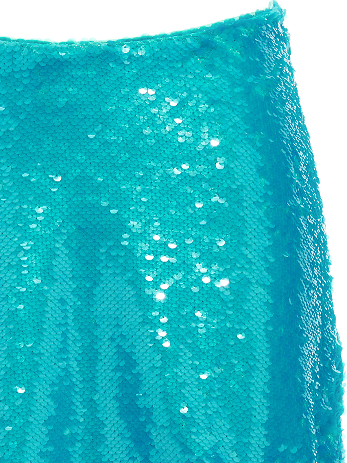 Ganni Blue Recycled Polyester Midi Women's Skirt