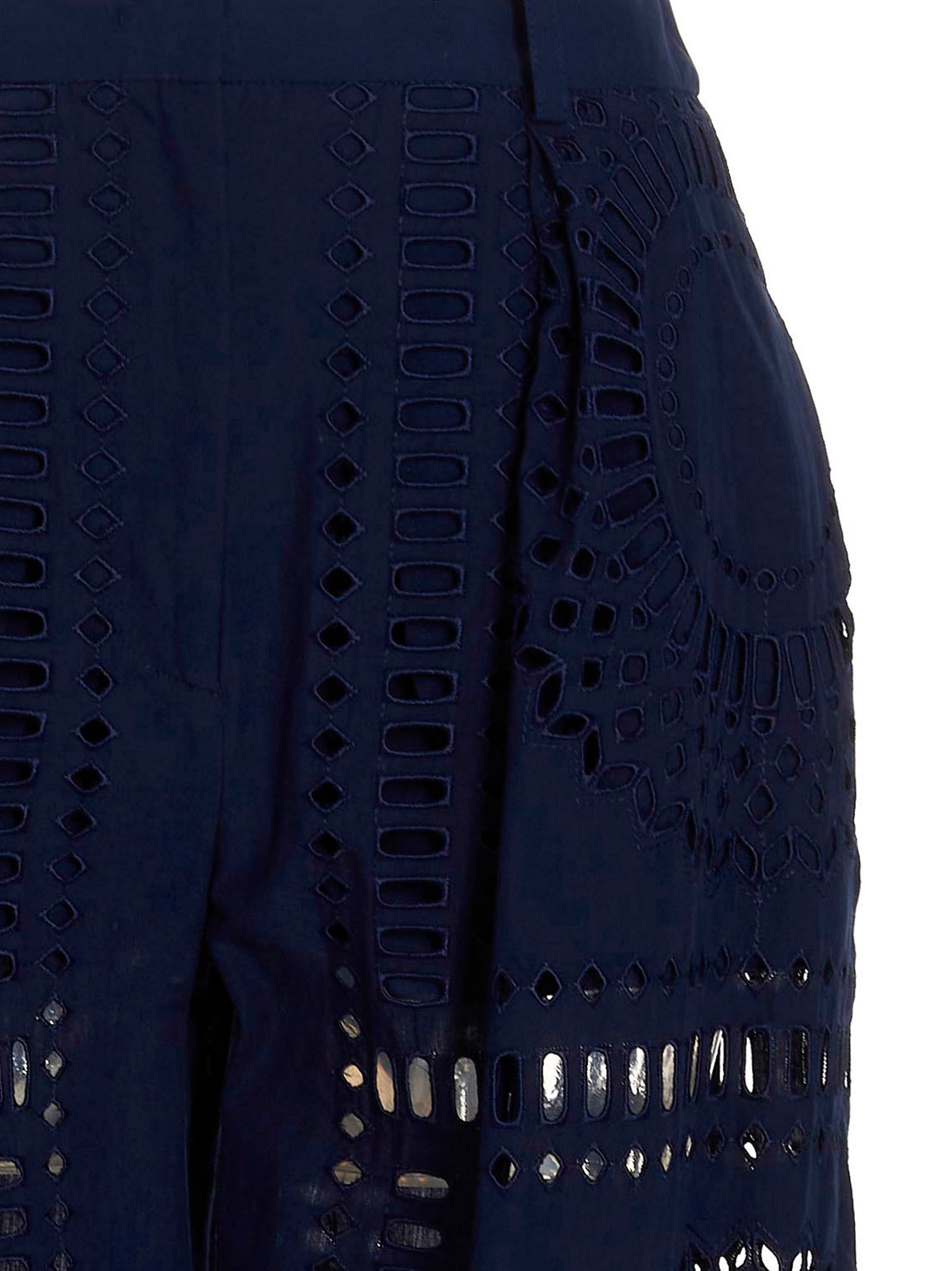 Alberta Ferretti Blue Cotton Casual Women's Pants