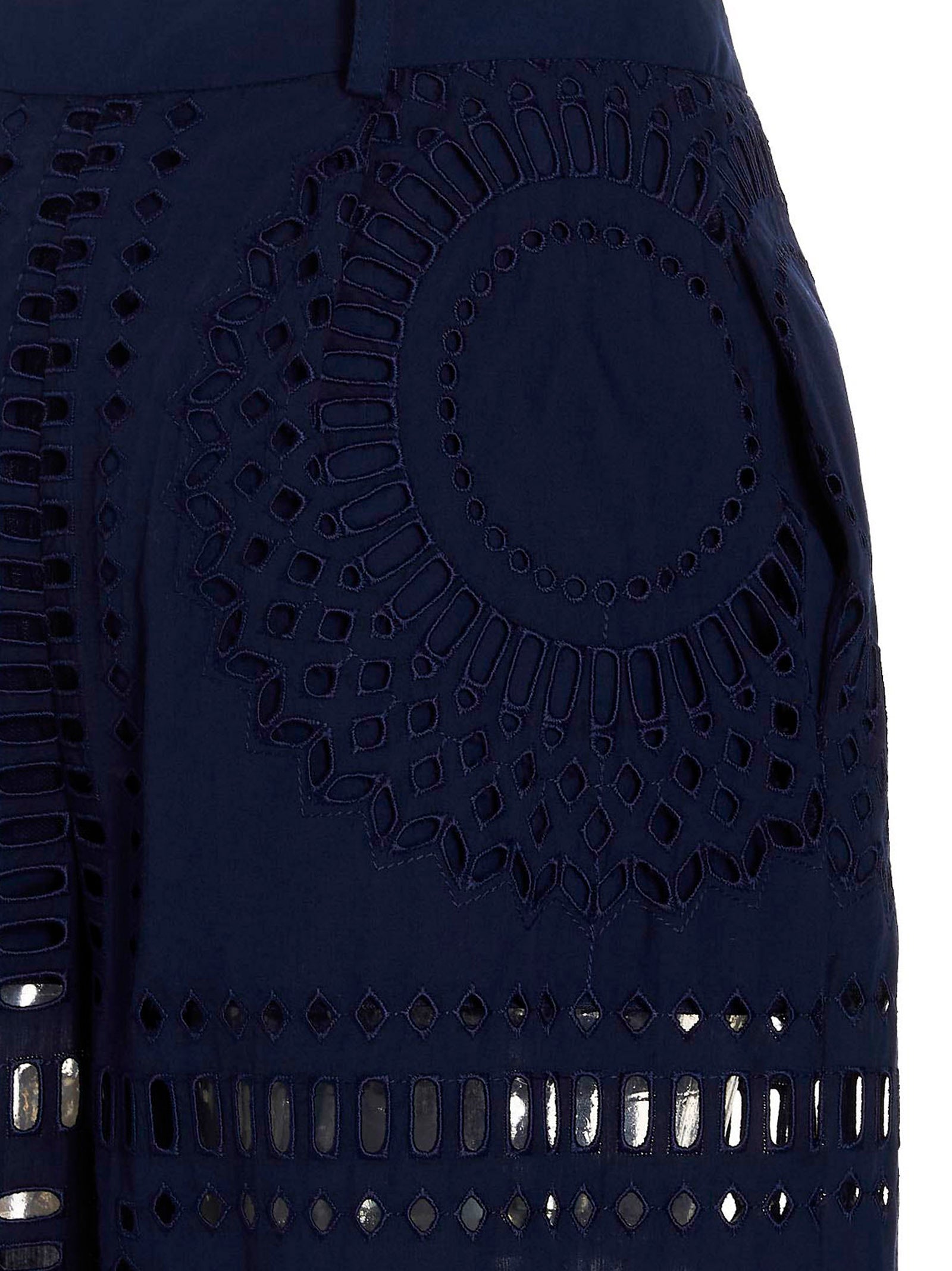 Alberta Ferretti Blue Cotton Casual Women's Pants