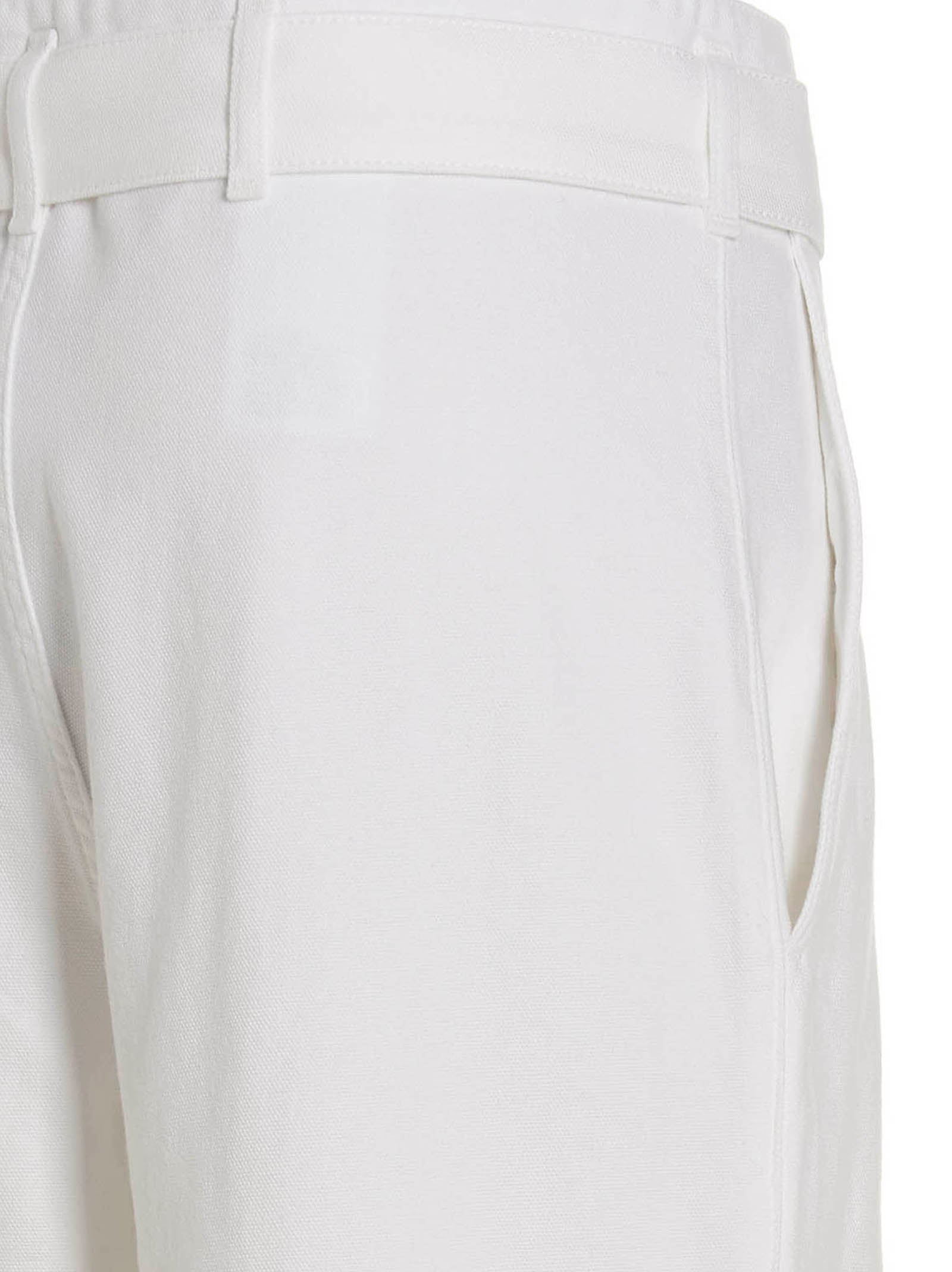 Philosophy White Cotton Casual Women's Pants