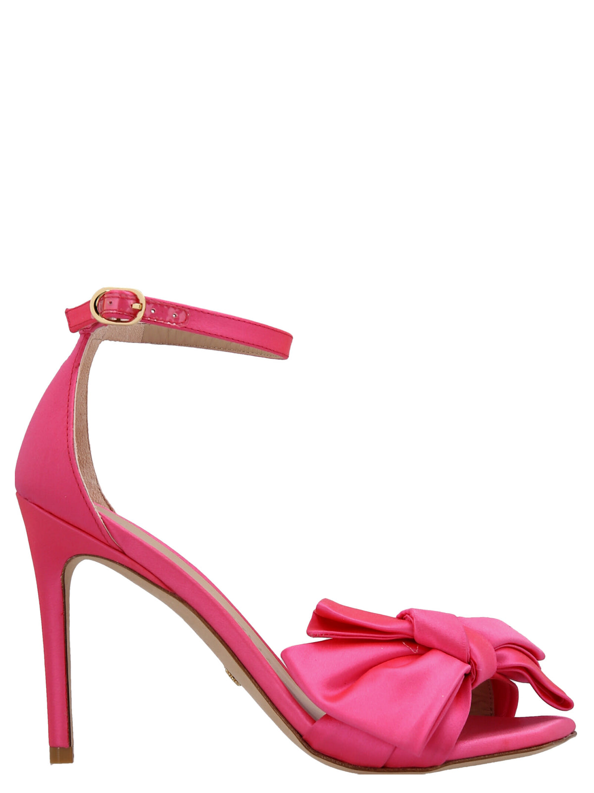 Stuart Weitzman Fuchsia Satin Stiletto Heel Women's Sandals