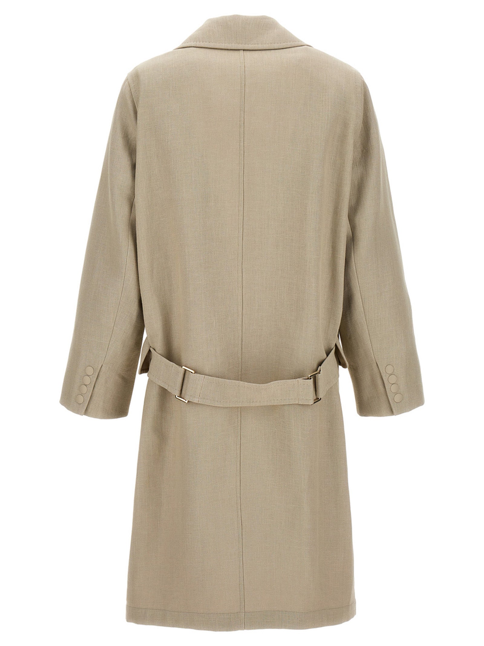Max Mara Beige Linen Women's Coat