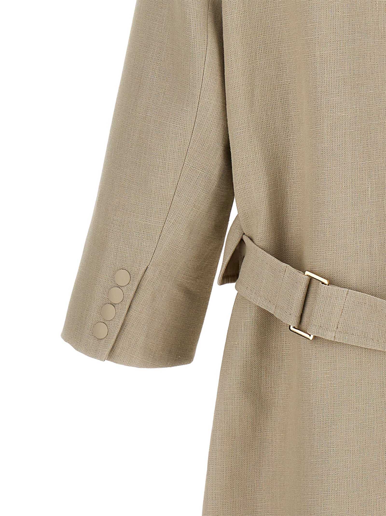 Max Mara Beige Linen Women's Coat