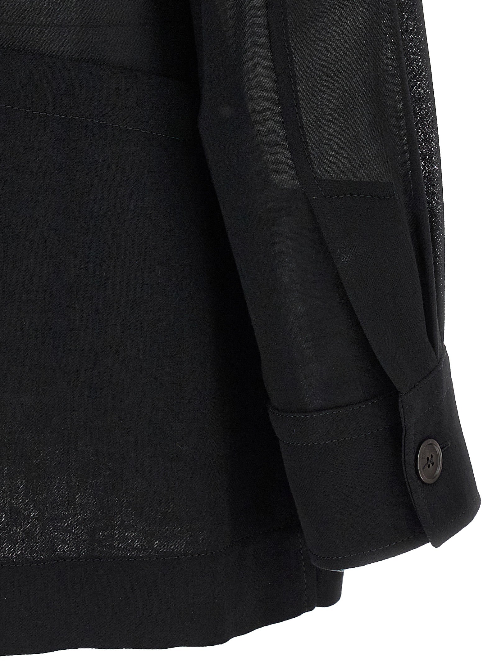 Ferragamo Black Virgin Wool Women's Blouse