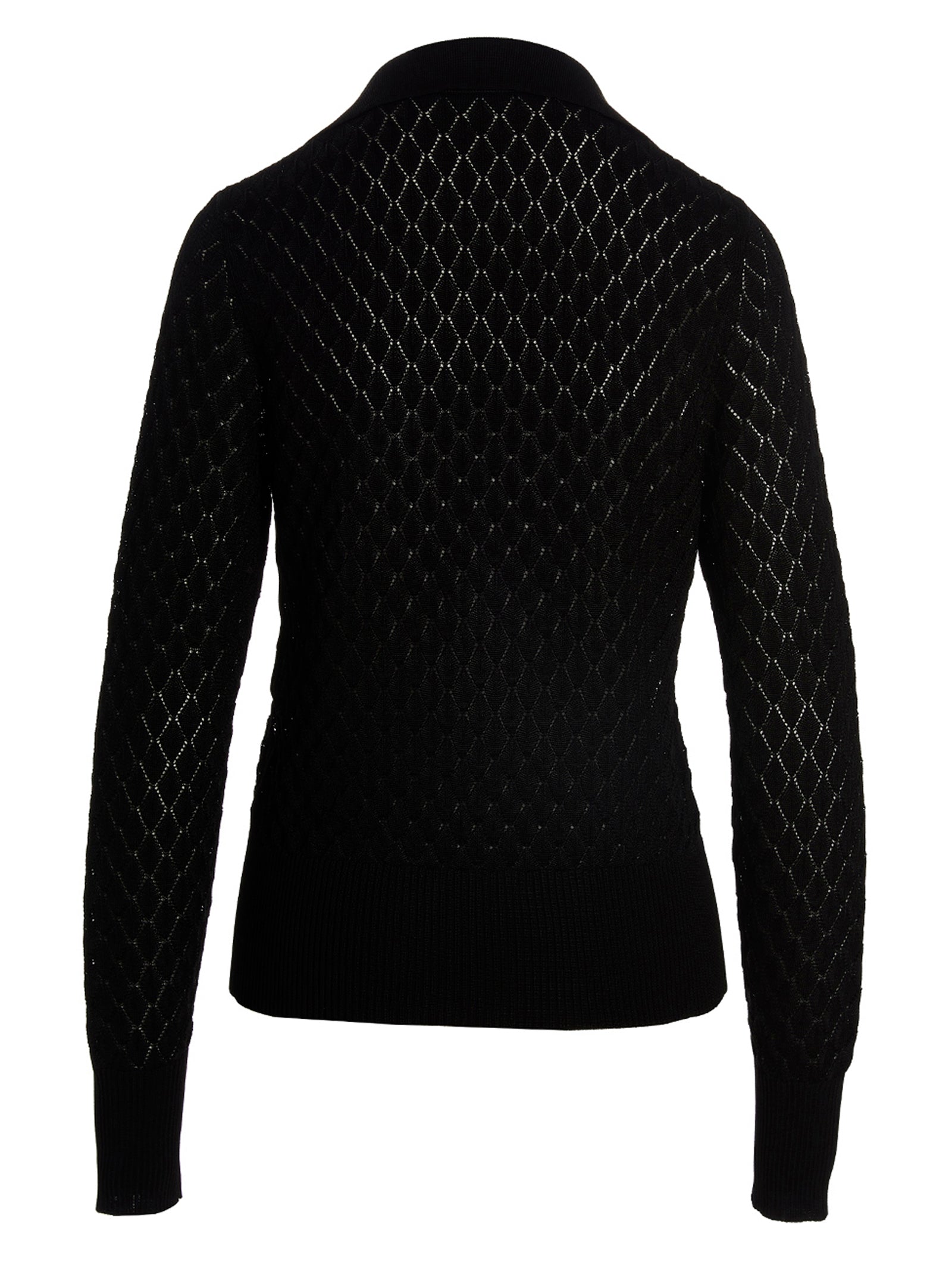 SAPIO Black Viscose Polo Women's Shirt