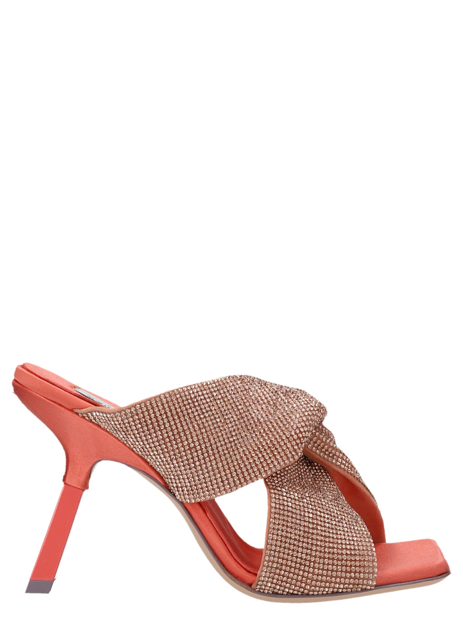 SEBASTIAN Multicolor Viscose Stiletto Heel Women's Sandals