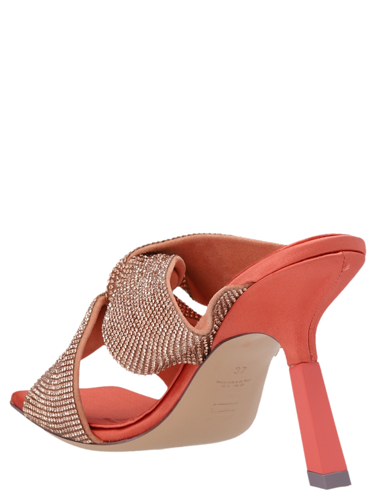 SEBASTIAN Multicolor Viscose Stiletto Heel Women's Sandals