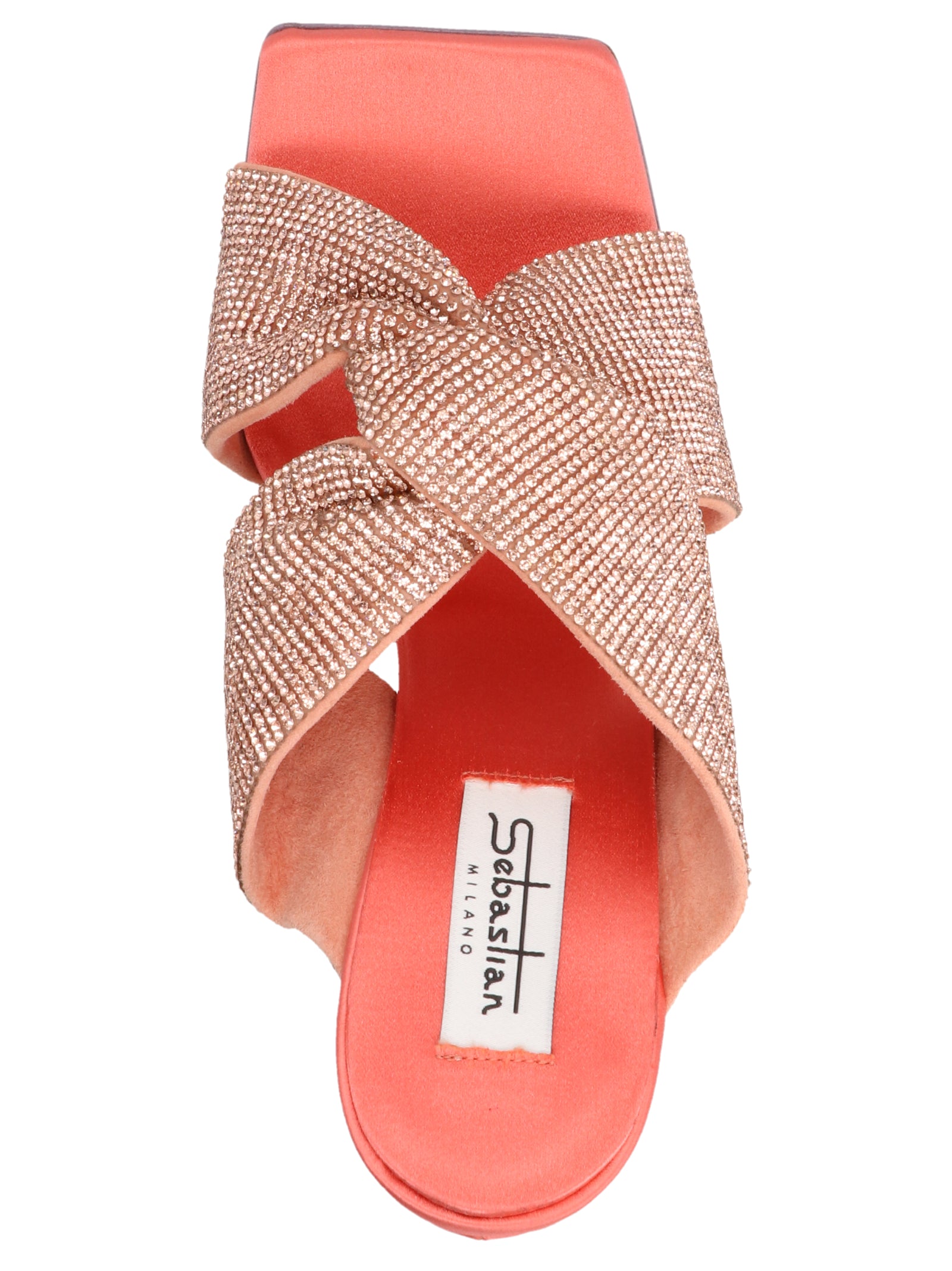 SEBASTIAN Multicolor Viscose Stiletto Heel Women's Sandals