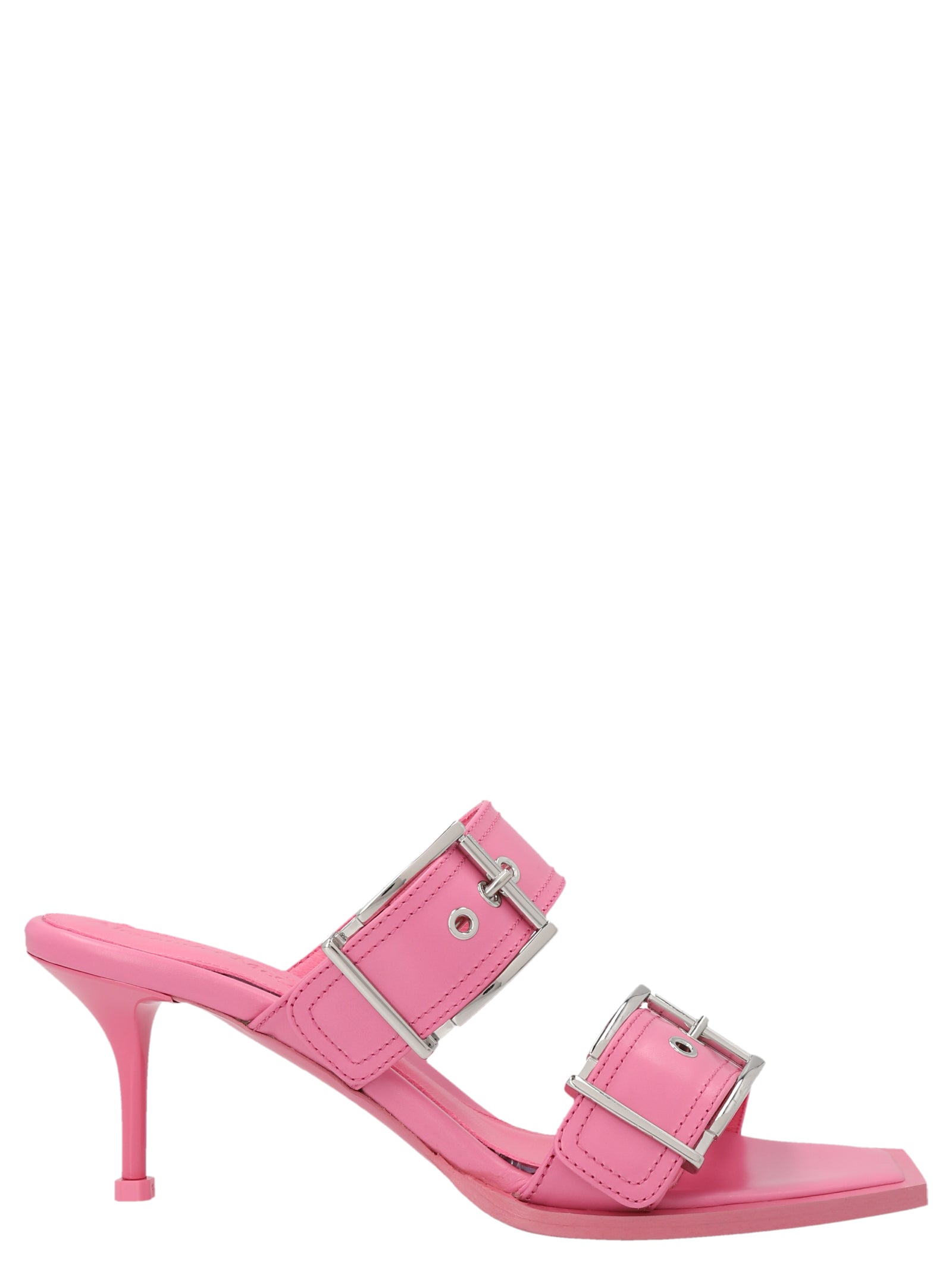 Alexander McQueen Multicolor Calfskin Stiletto Heel Women's Sandals