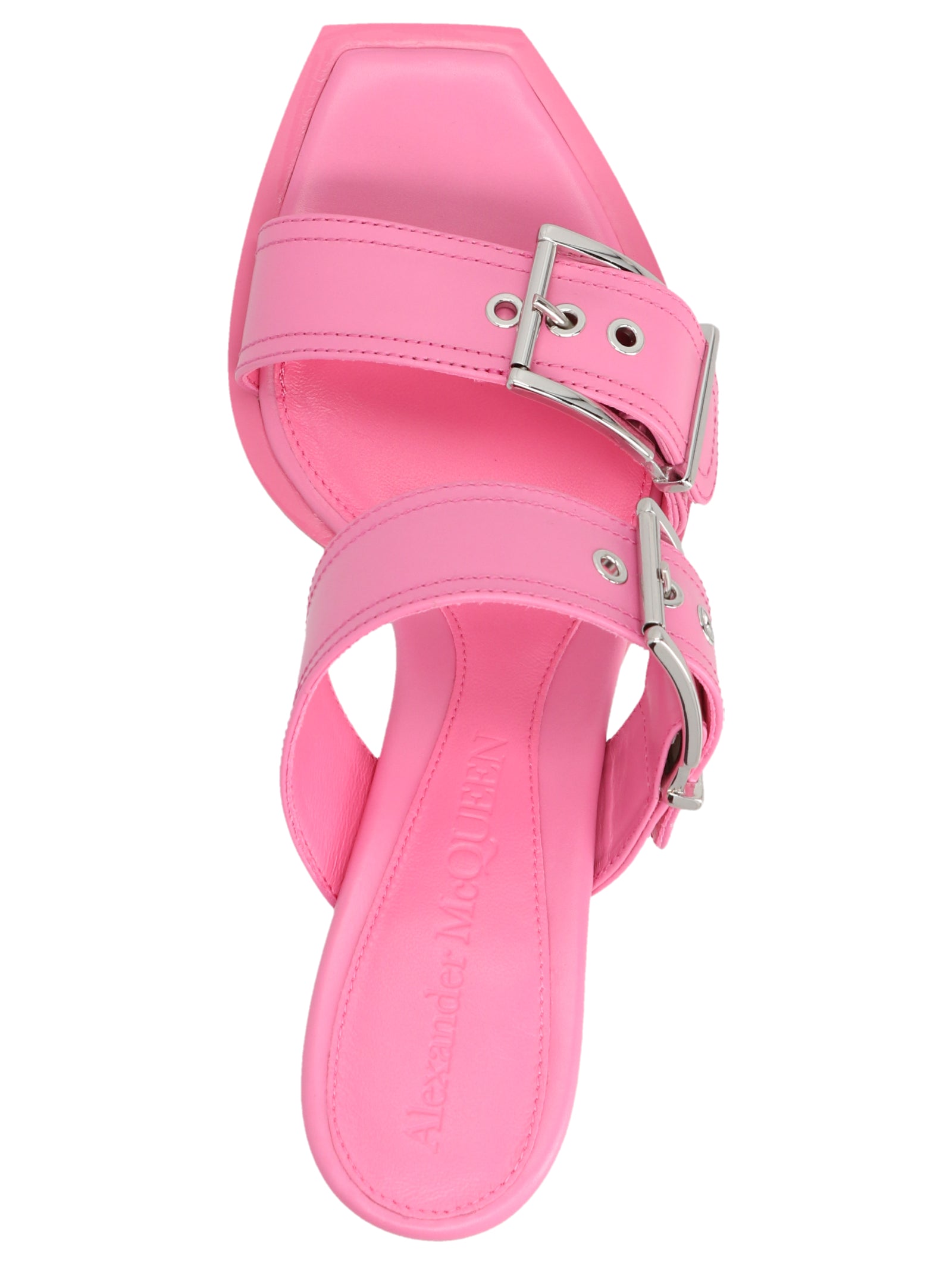Alexander McQueen Multicolor Calfskin Stiletto Heel Women's Sandals