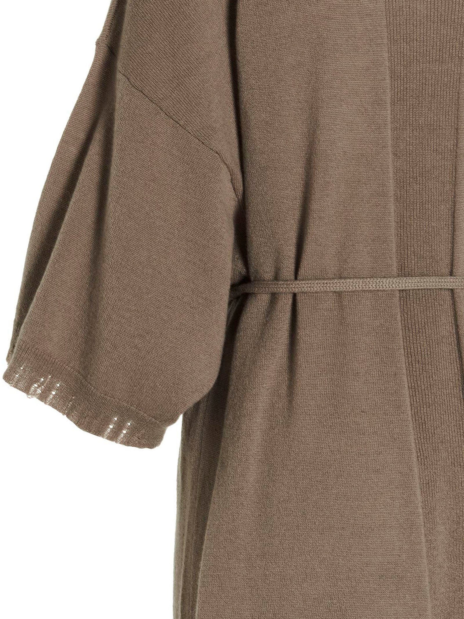 NUDE Beige Virgin Wool Long Women's Dress