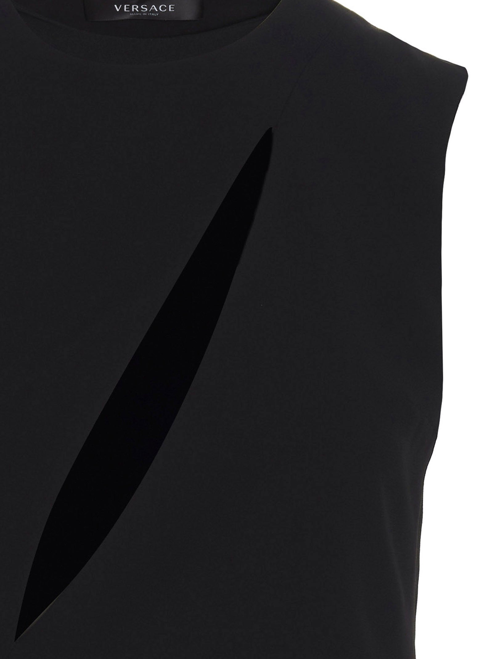 Versace Black Acetate Midi Women's Dress
