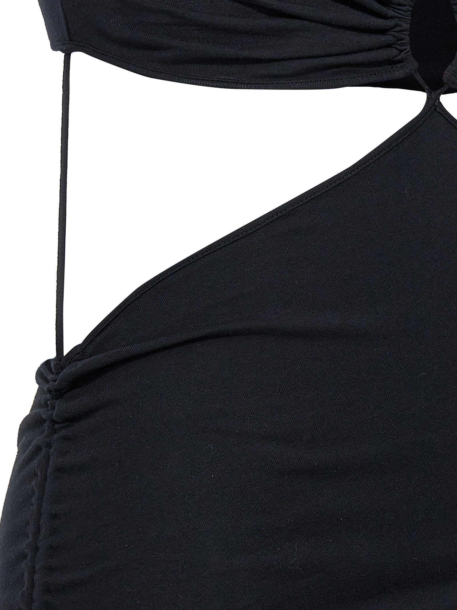 Nensi Dojaka Black Cotton Midi Women's Dress