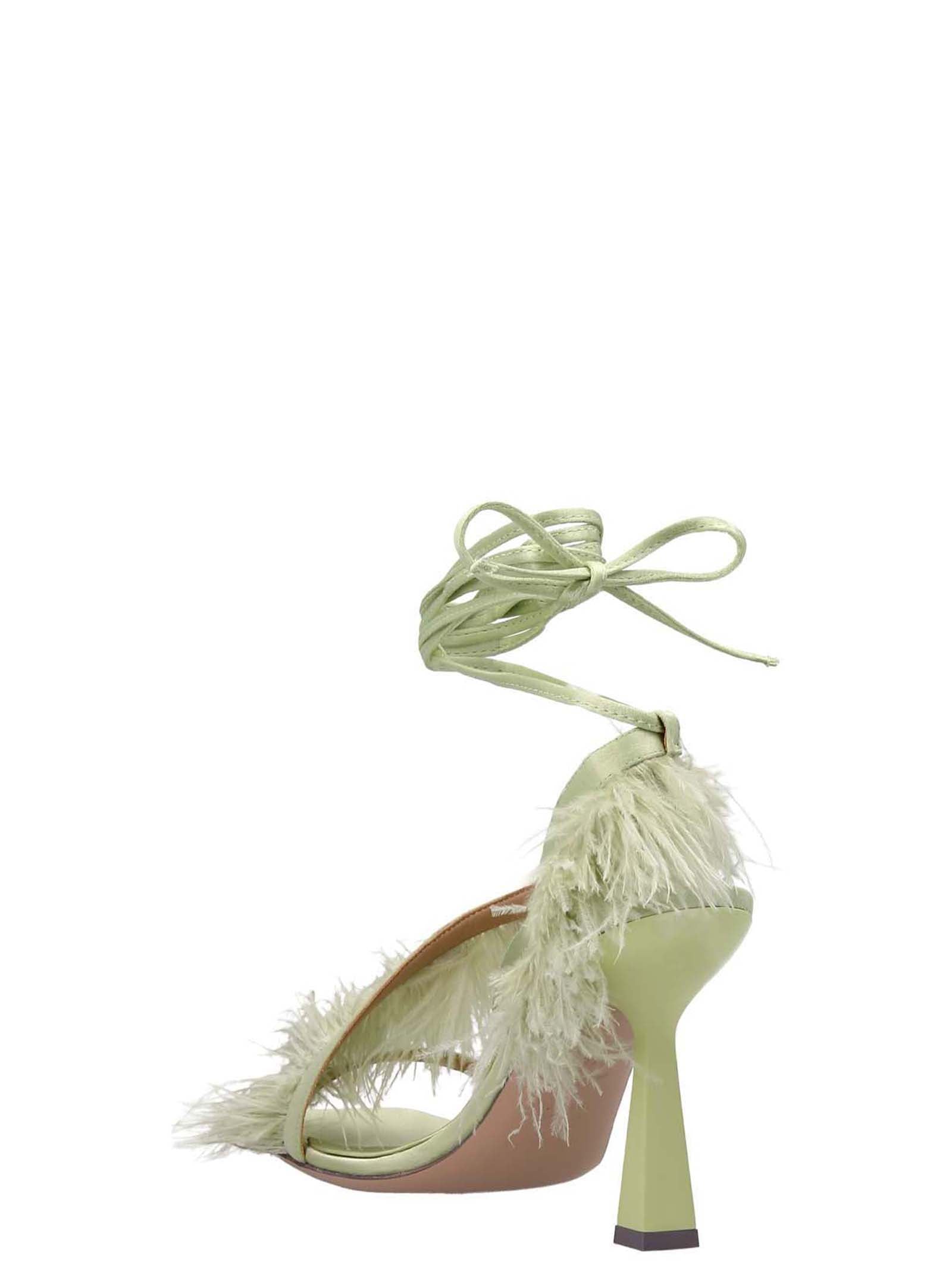 SEBASTIAN Bicolor Viscose Stiletto Heel Women's Sandals