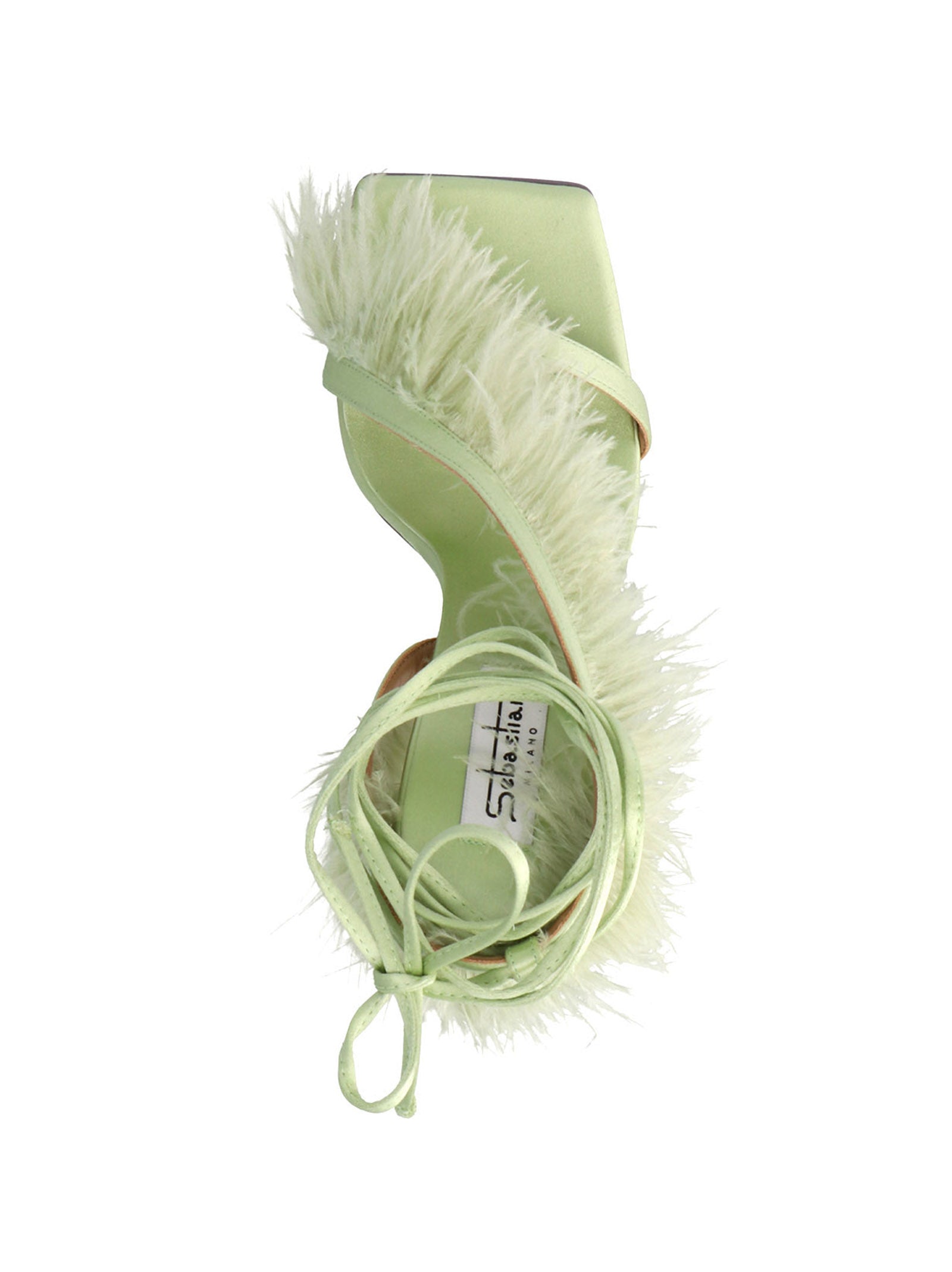 SEBASTIAN Bicolor Viscose Stiletto Heel Women's Sandals
