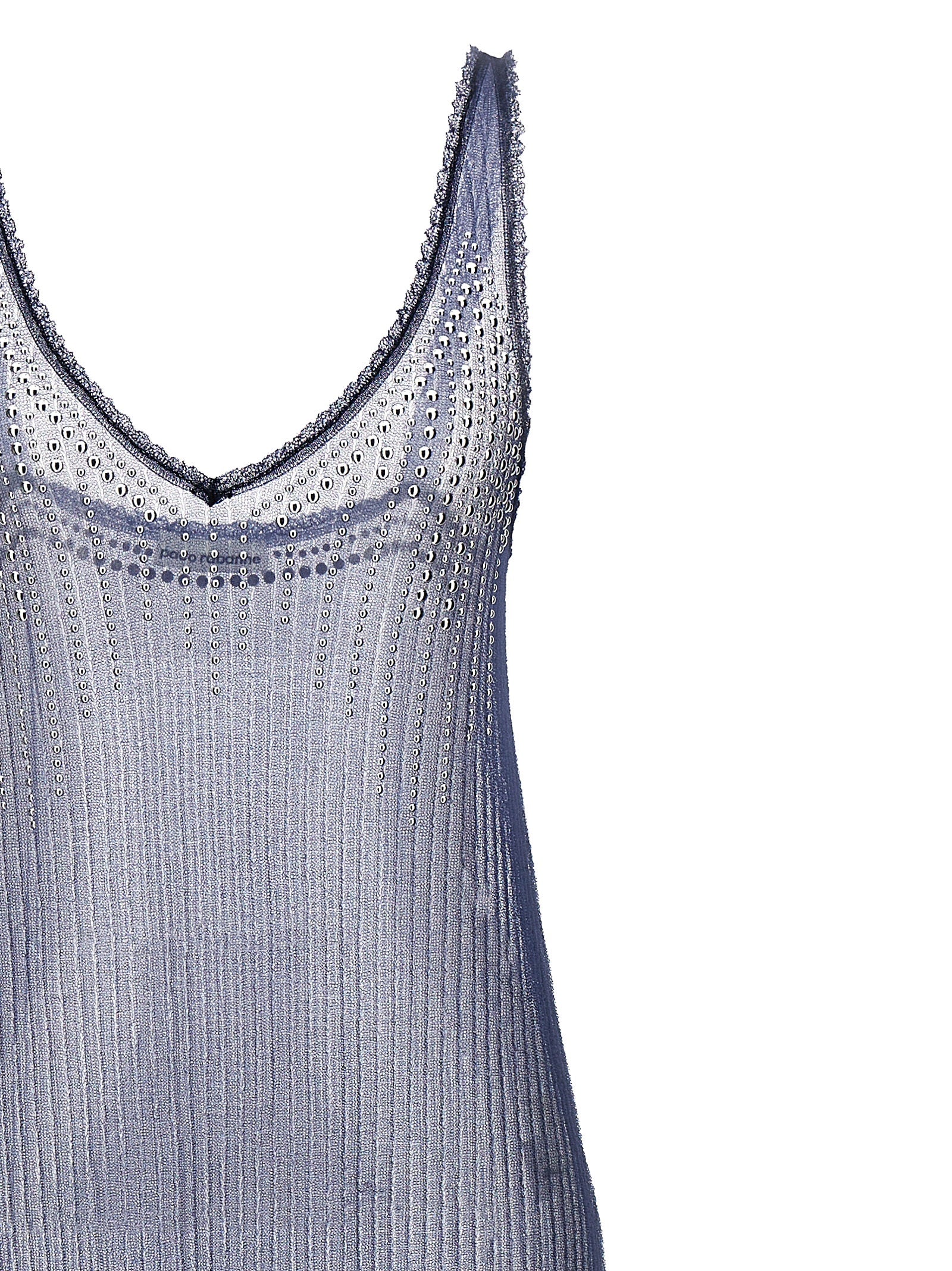 Paco Rabanne Blue Polyamide Long Women's Dress