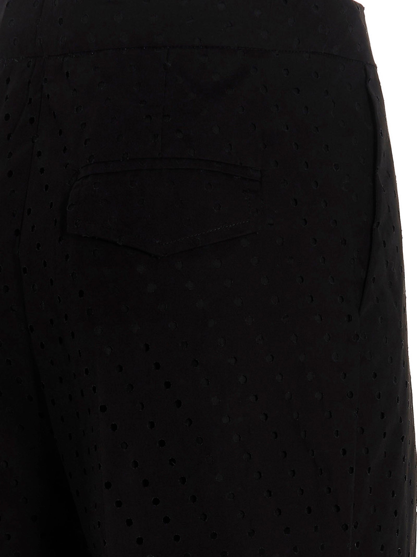 NUDE Black Cotton Casual Women's Pants