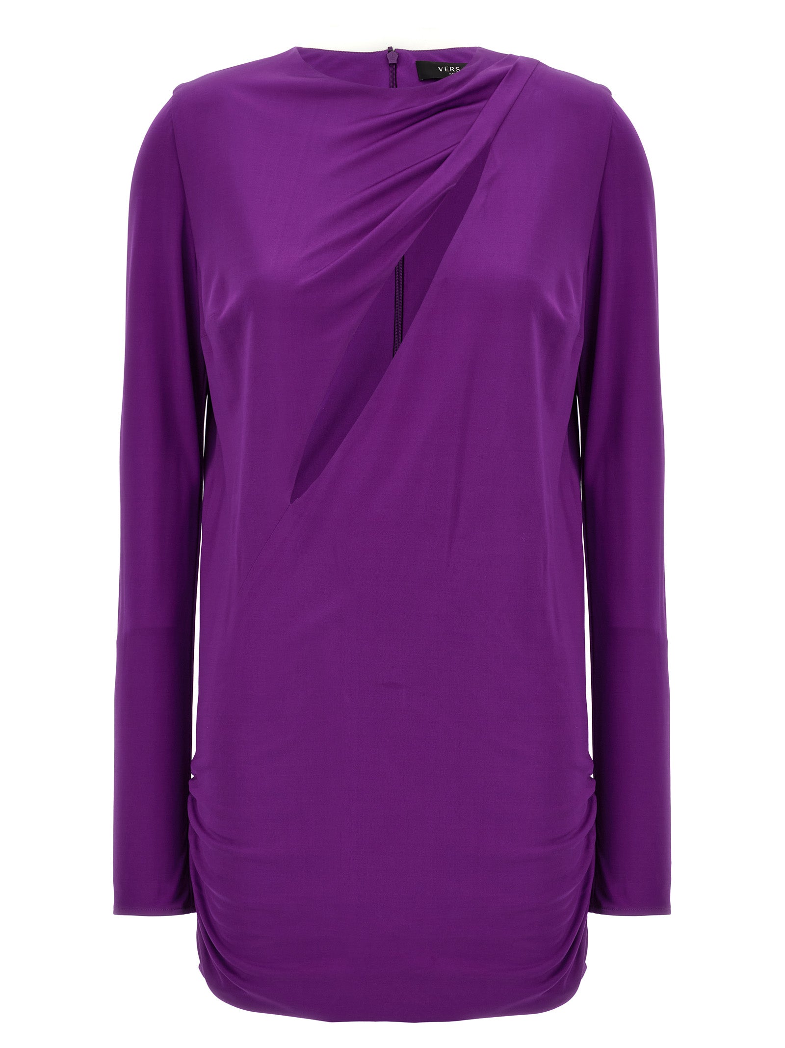 Versace Purple Viscose Short Women's Dress