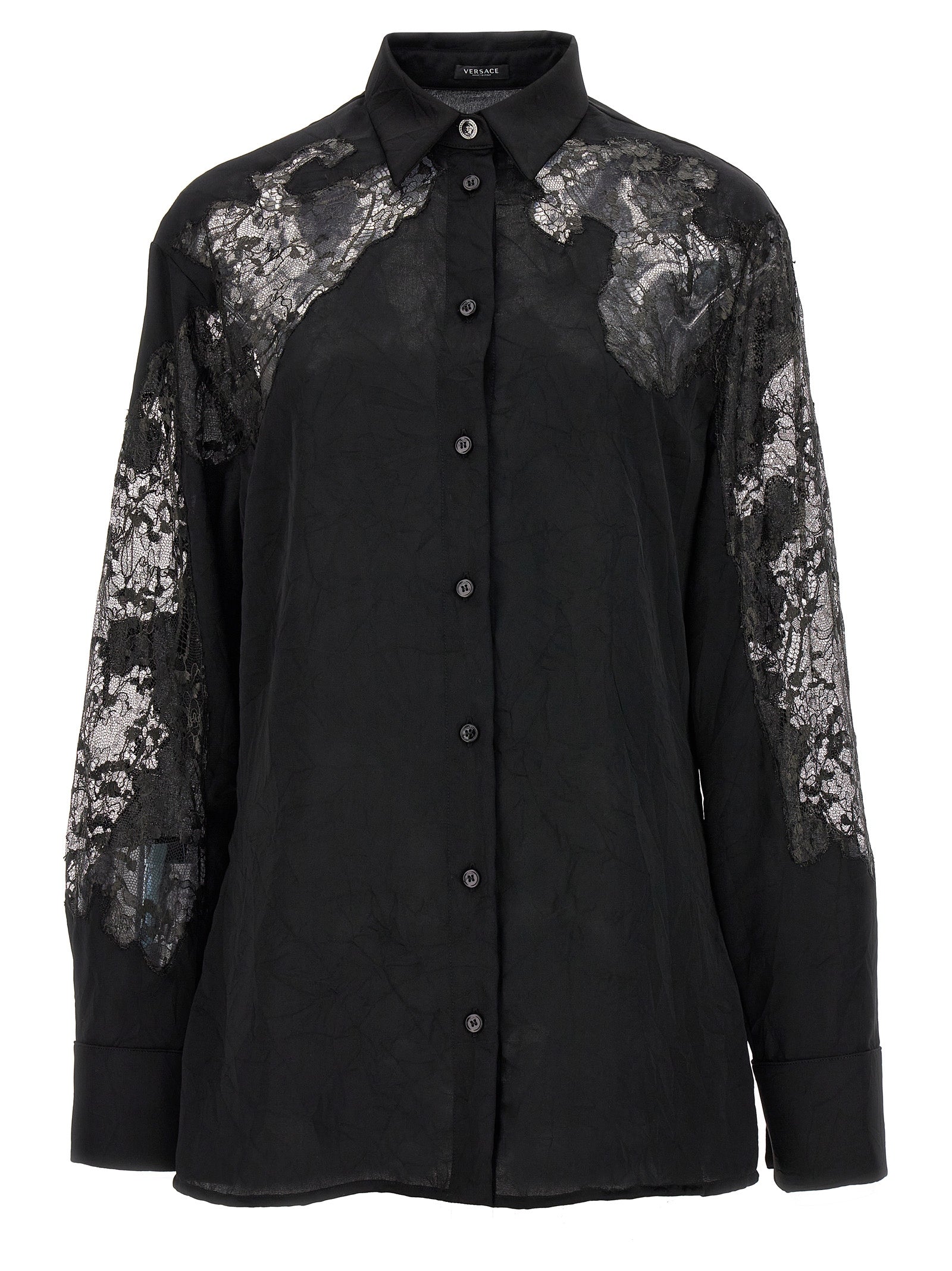 Versace Black Polyester Women's Blouse