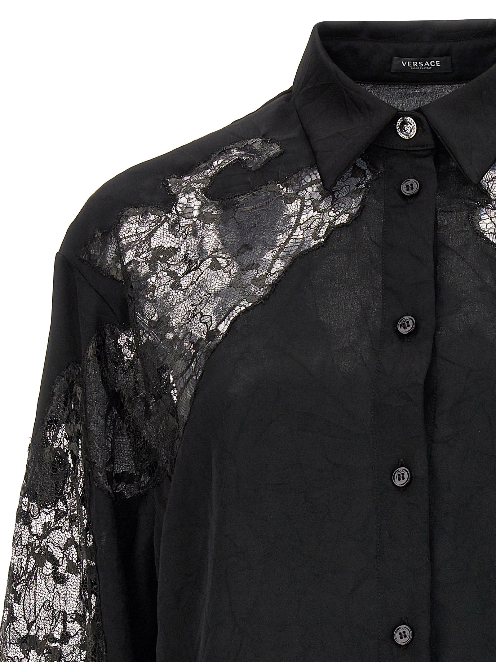 Versace Black Polyester Women's Blouse