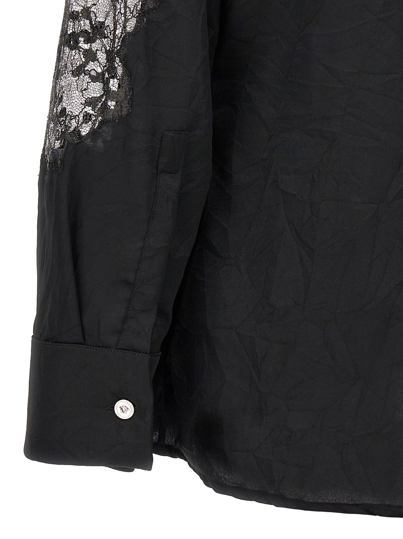 Versace Black Polyester Women's Blouse