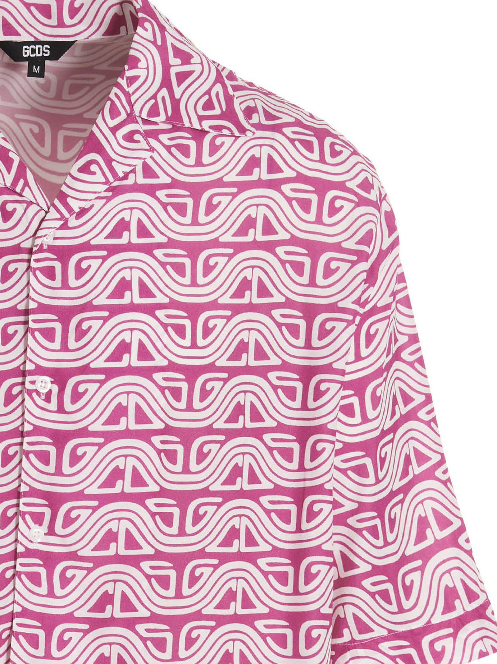 GCDS Fuchsia Viscose Men's Blouse