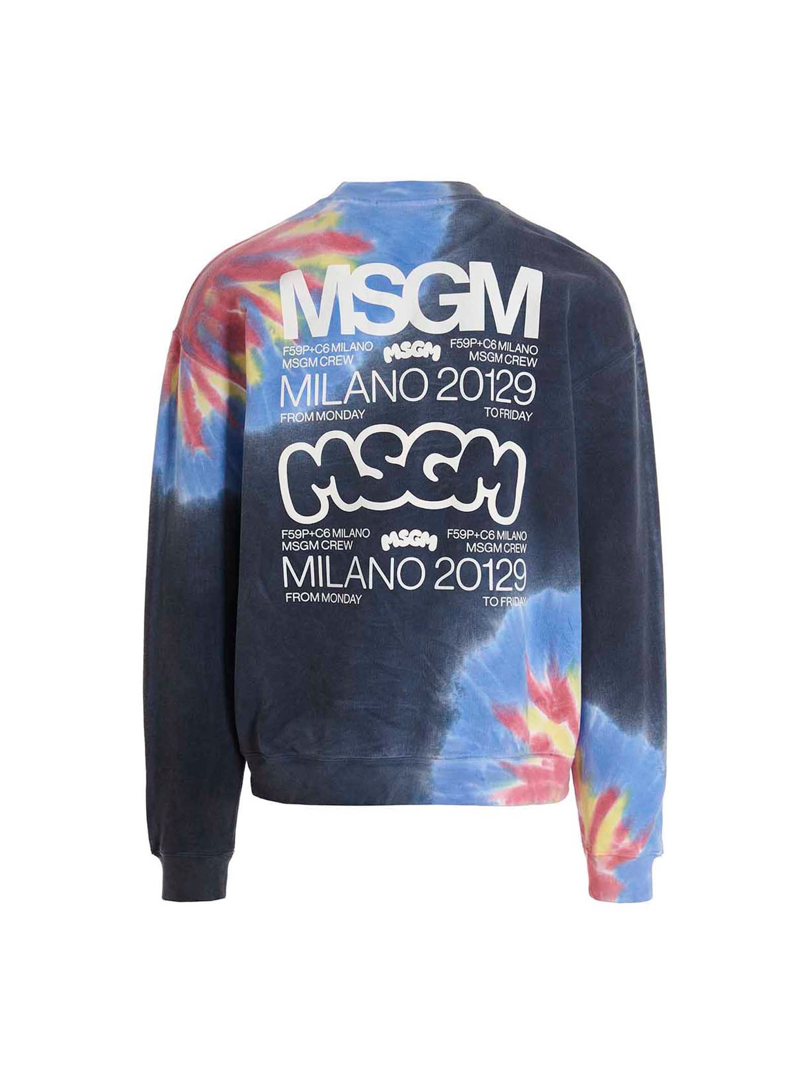 MSGM Multicolor Cotton Men's Sweatshirt
