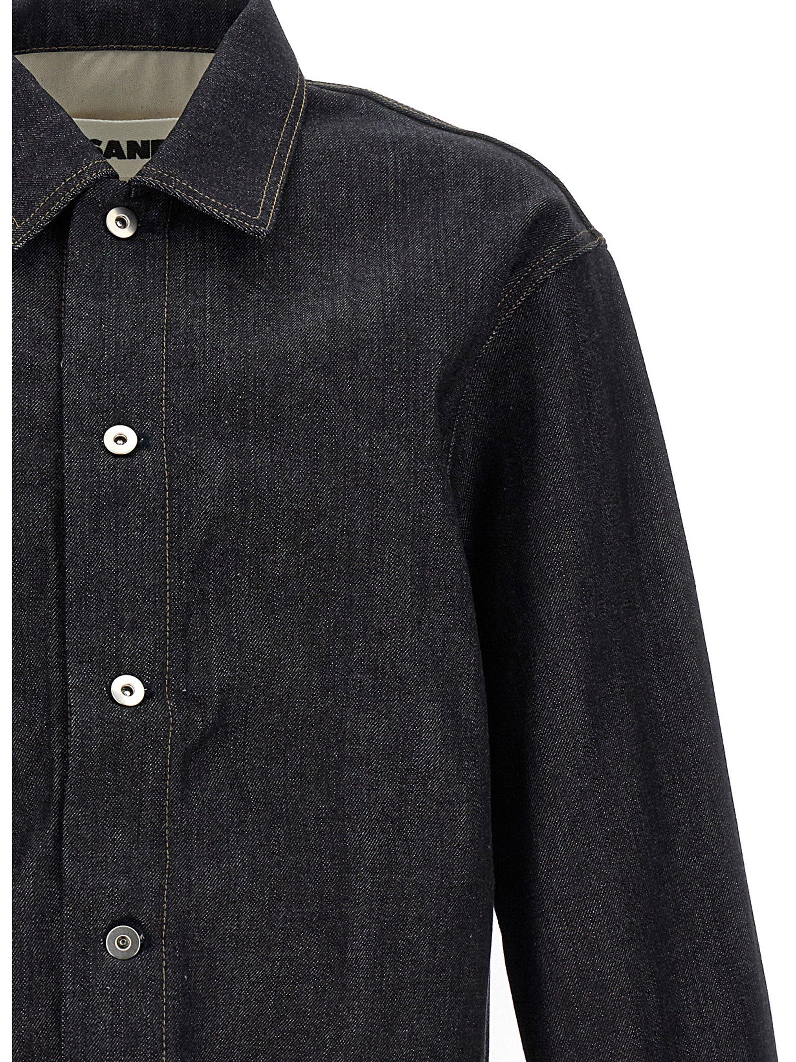 Jil Sander Blue Cotton Men's Blouse