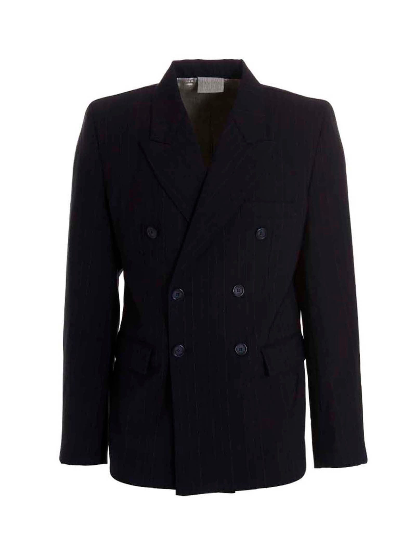 VTMNTS Blue Virgin Wool Men's Blazer