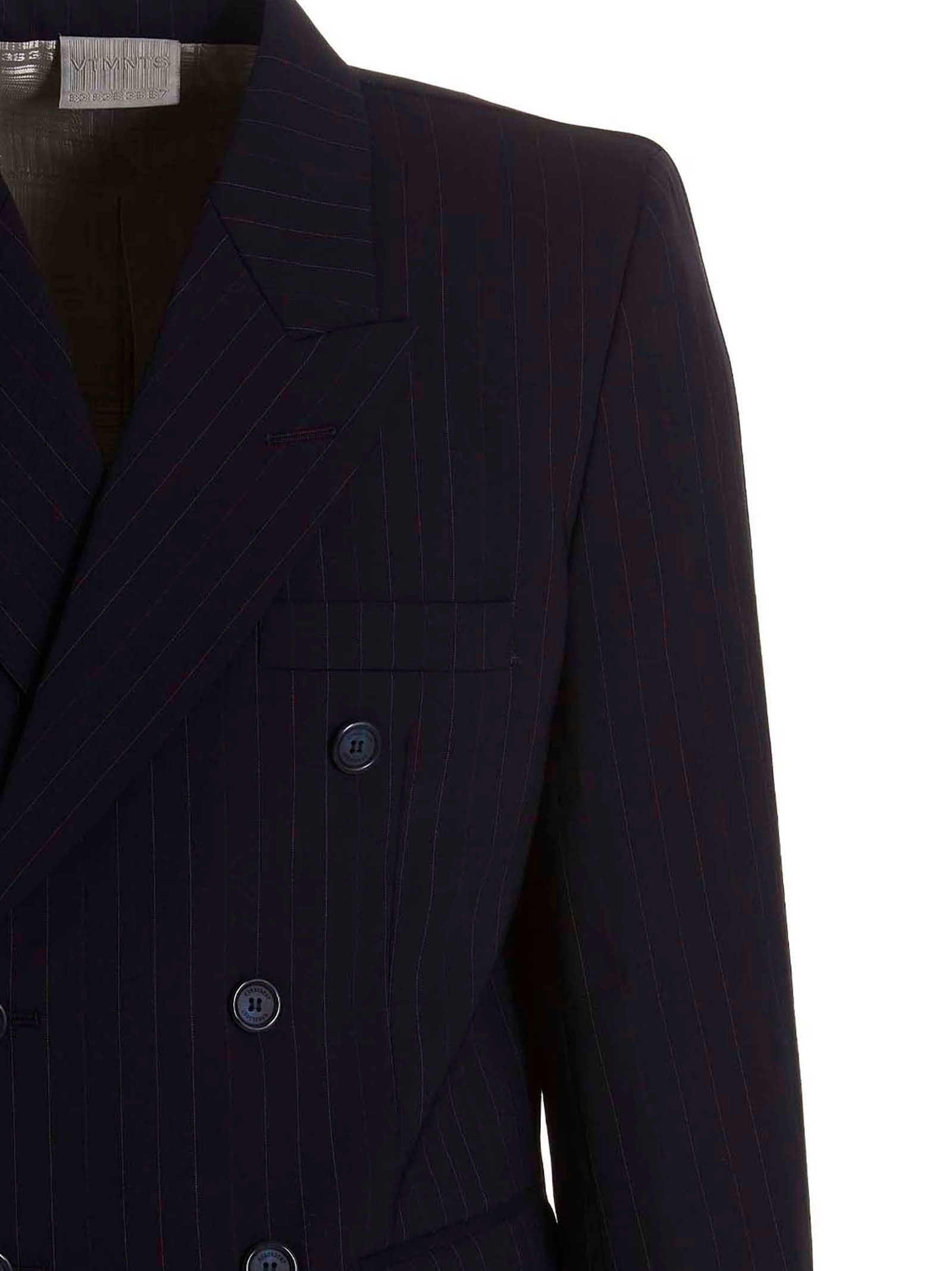 VTMNTS Blue Virgin Wool Men's Blazer