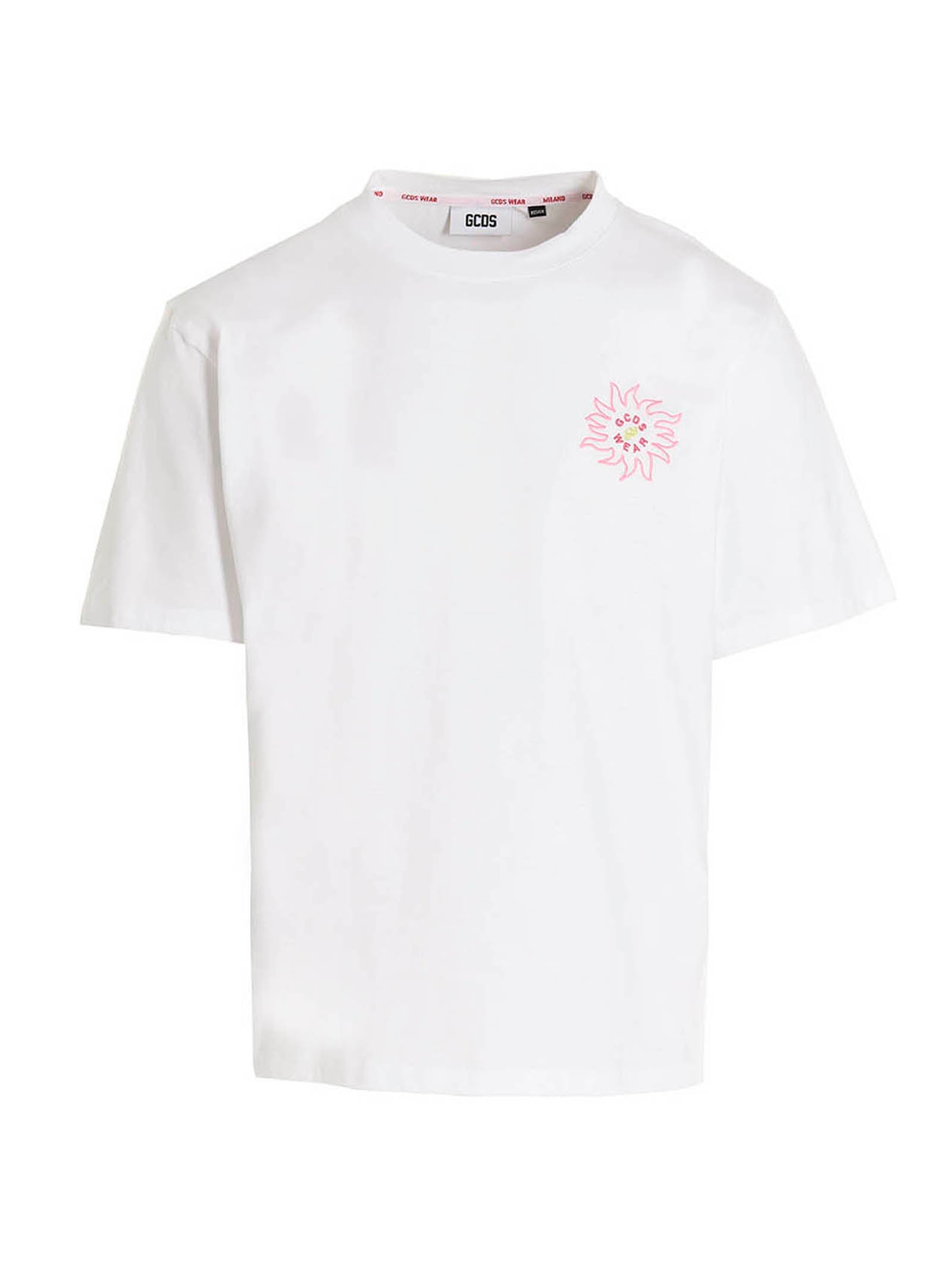 GCDS White Cotton Men's T-Shirt