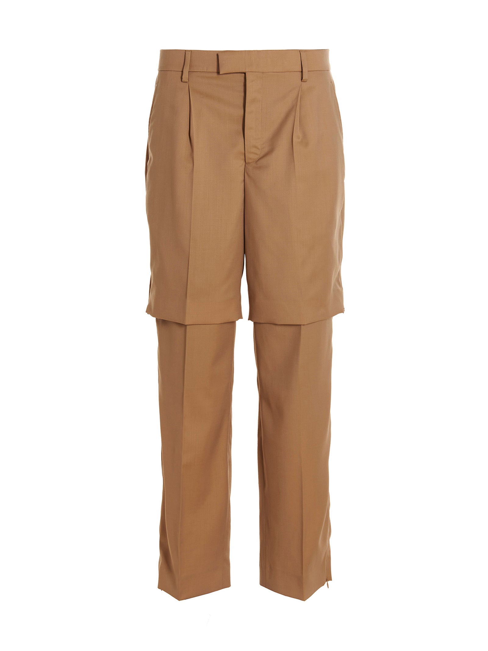 VTMNTS Beige Virgin Wool Dress Men's Pants
