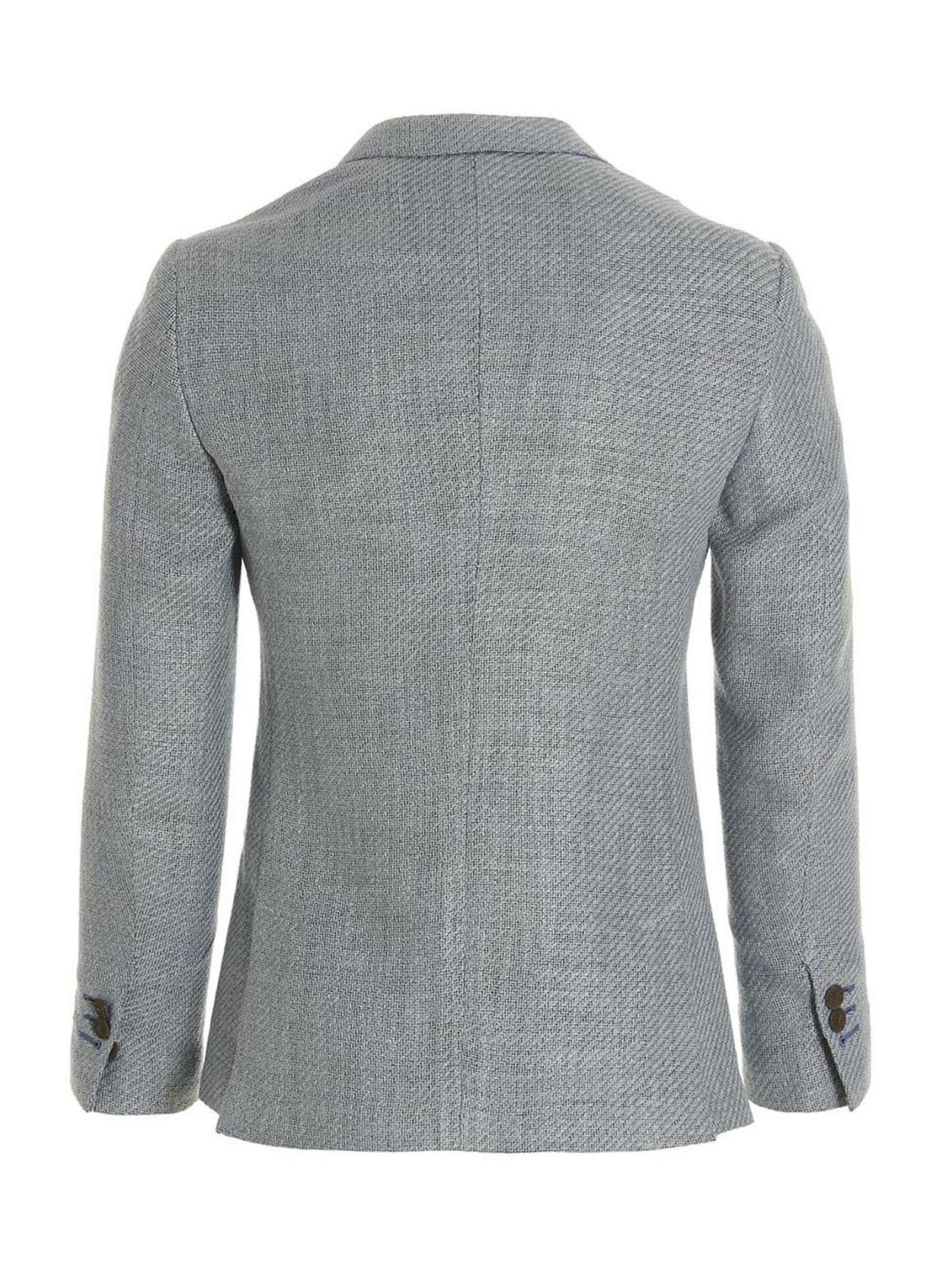 MAURIZIO MIRI Blue Silk Men's Blazer
