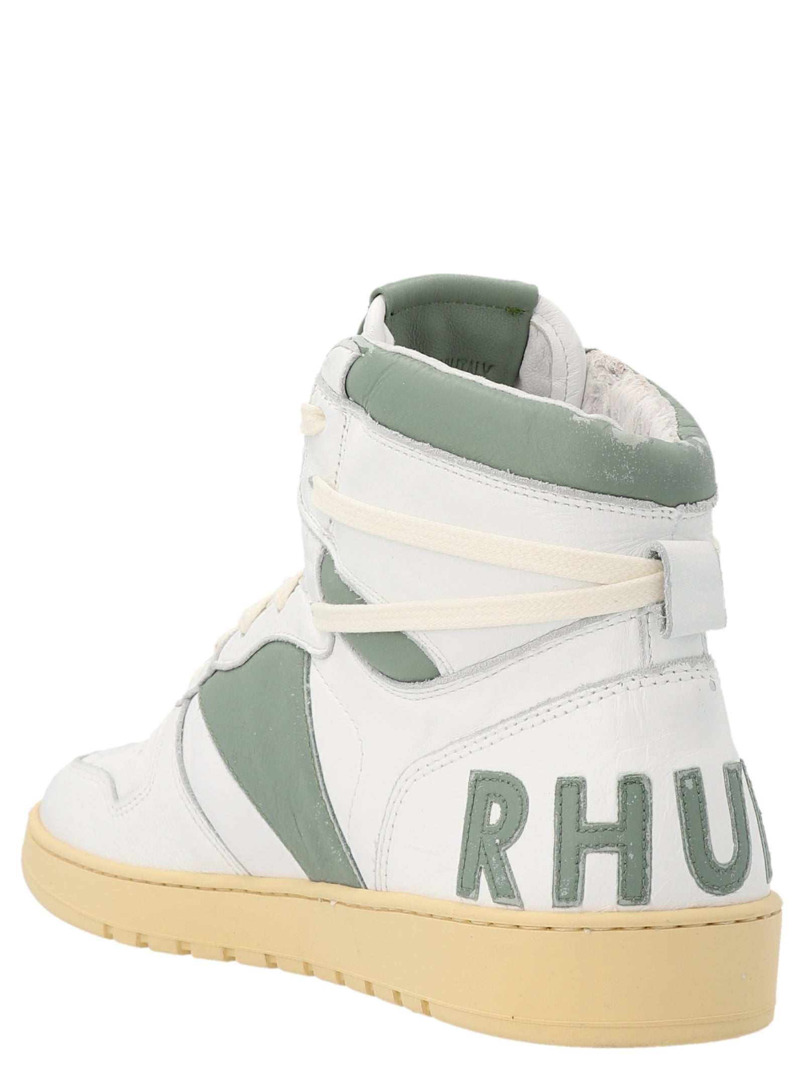 Rhude Bicolor Calfskin High Top Men's Sneakers