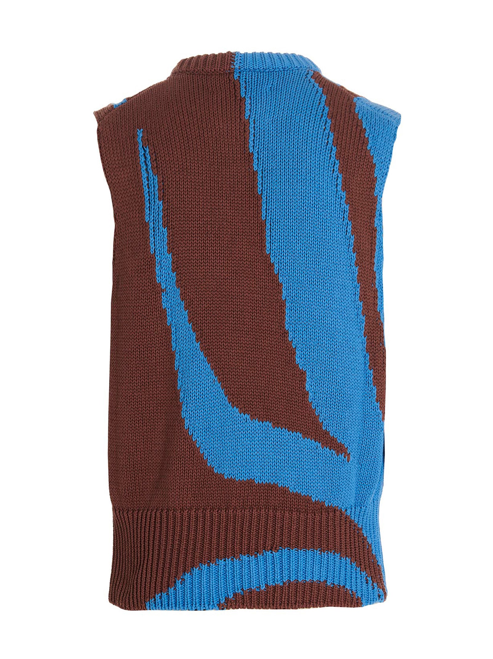 Jil Sander Multicolor Cotton Sleeveles Men's Sweater