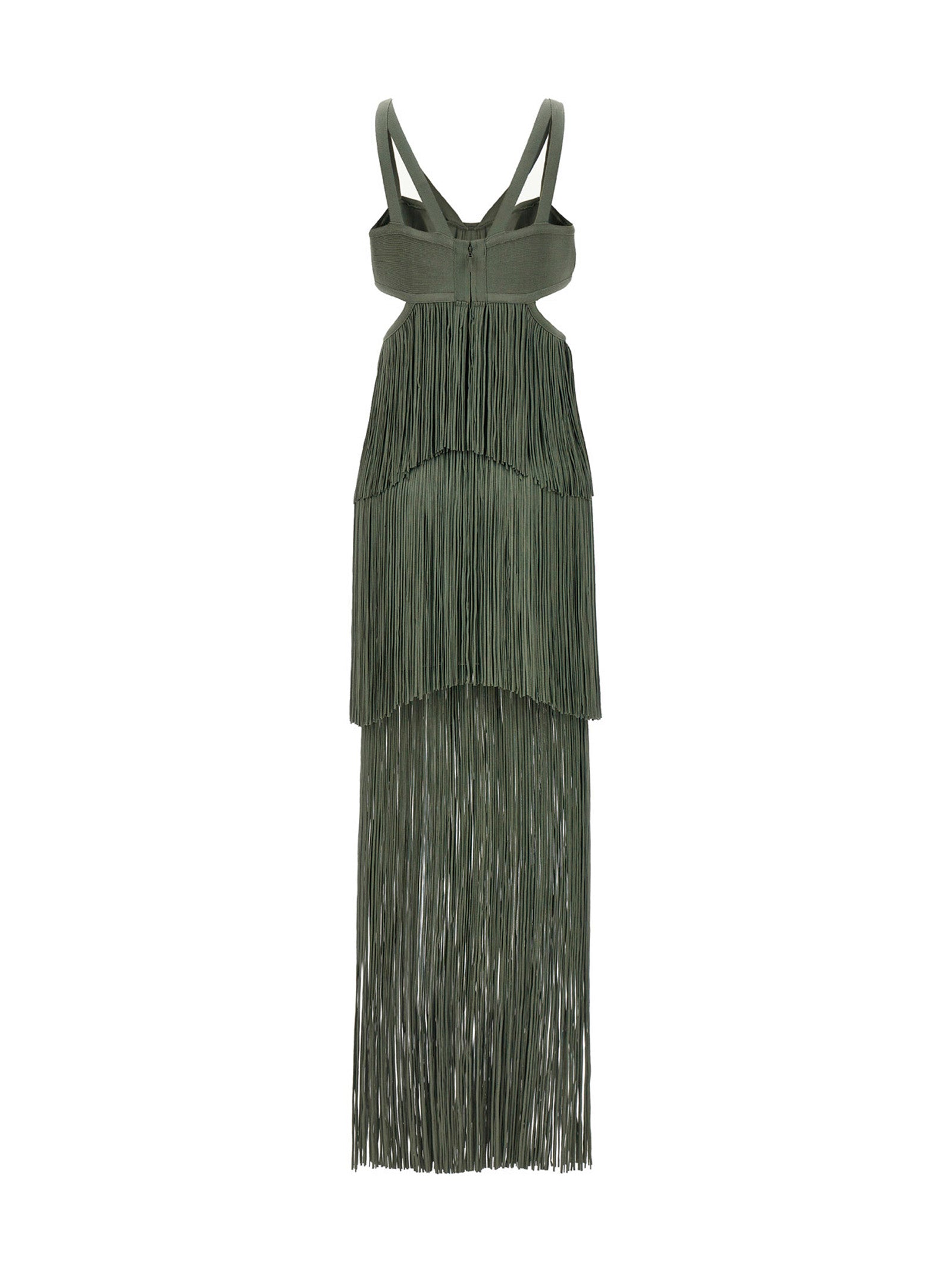Hervé Léger Bicolor Rayon Long Women's Dress