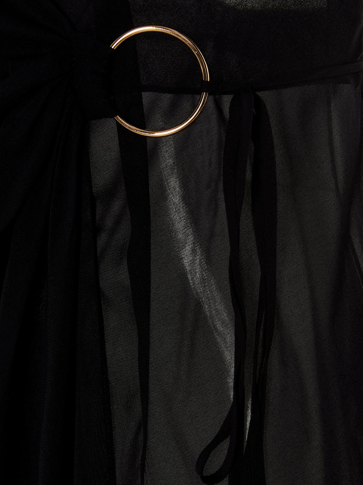 Louisa Ballou Black Silk Long Women's Dress