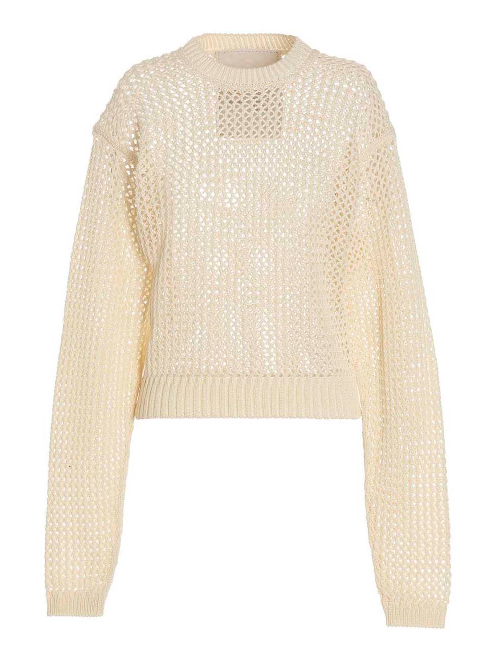 RAMAEL White Cotton Women's Cardigan